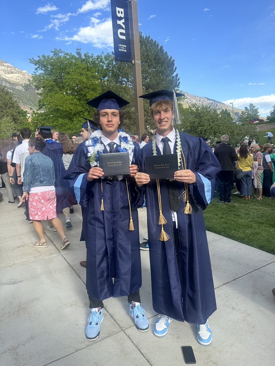 Class of 2024 Athletes Aiden Bayless and Brenner Peterson! First Team All Region 4, Aiden will be serving his LDS Mission in Detroit,MI this Fall. Brenner will be attending Utah Valley University, congrats!

#BLEEDBLUE