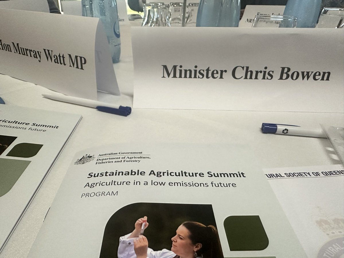 Delighted to join @MurrayWatt at the first ever Sustainable Agriculture Summit in Toowoomba. Hundreds of farmers and peak groups have joined us from right around Australia. We’re working together with the farming sector to reduce agriculture emissions and secure the future for