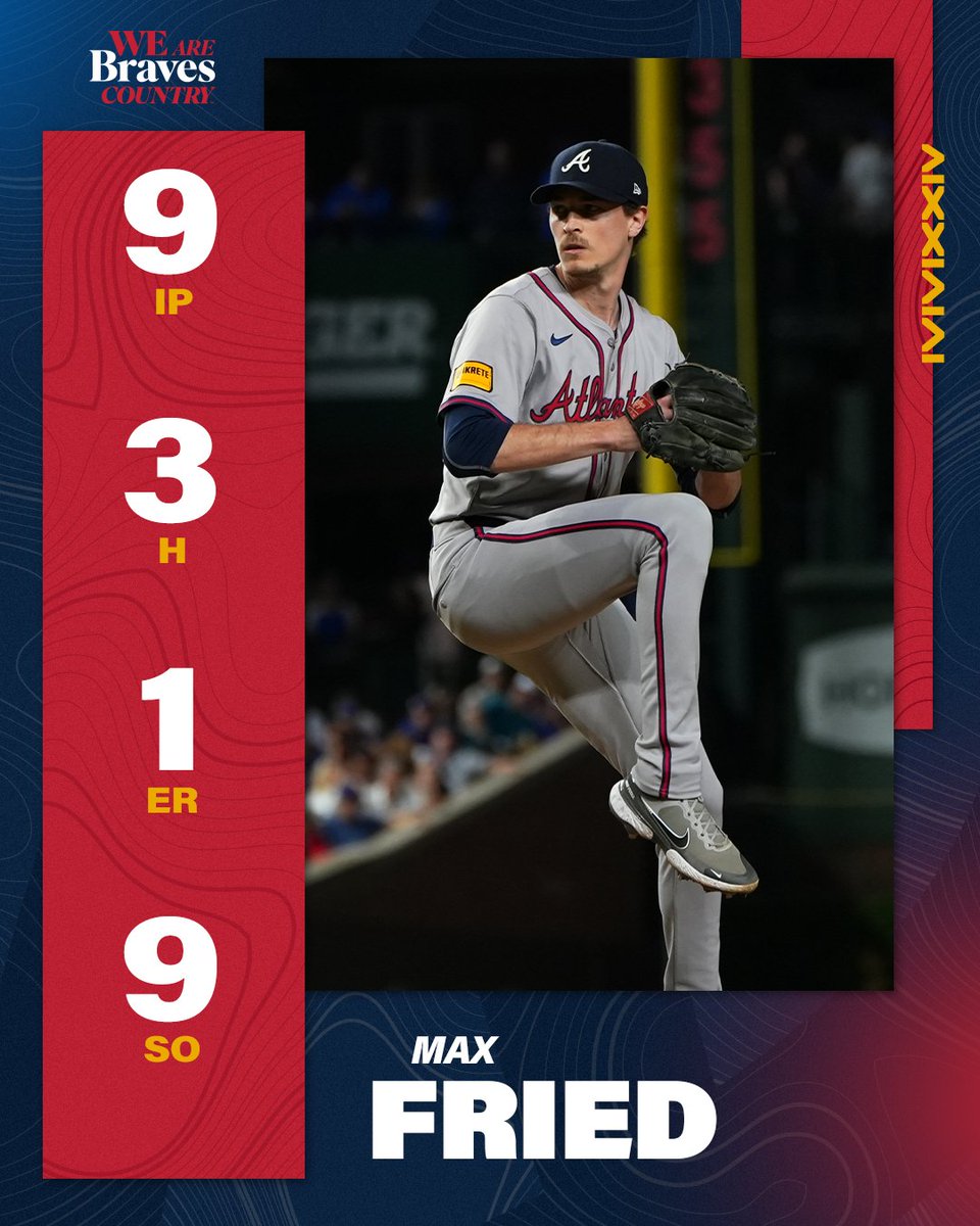 Braves's tweet image. Wednesday night work and a Max Fried masterclass!

#BravesCountry