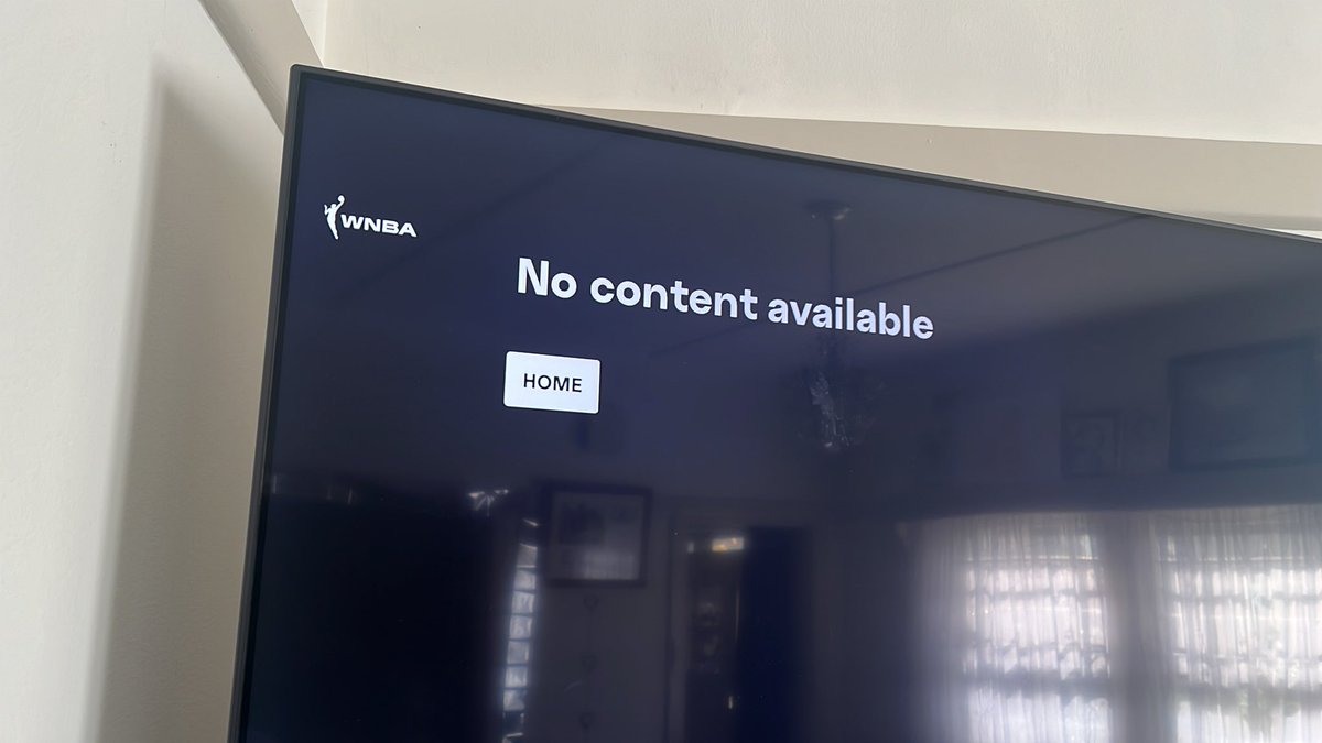 westy5's tweet photo. @Sports Can’t watch @WNBA app down 😫 https://t.co/0oAC7rxIxQ