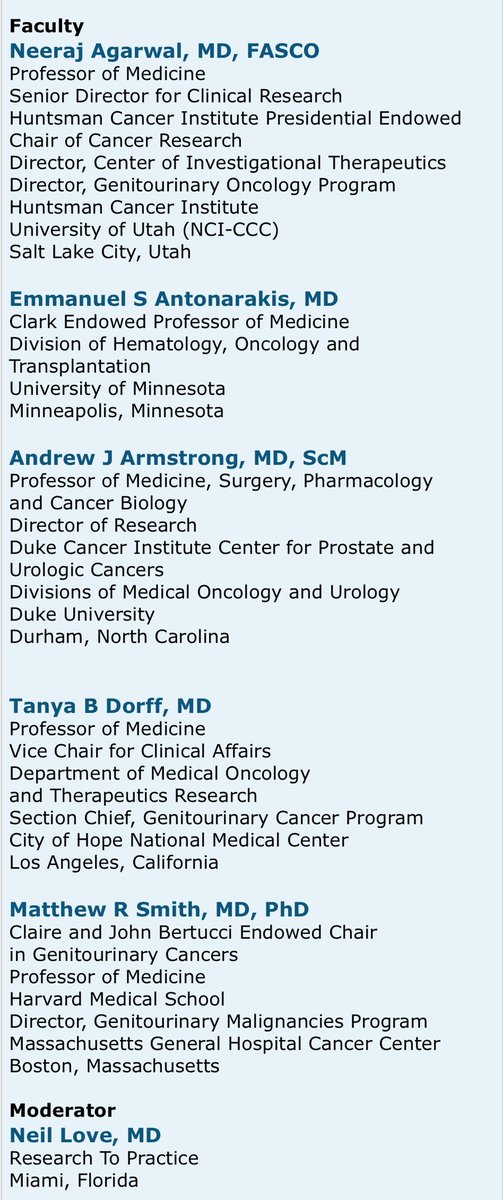 Join us for the #ResearchToPractice @DrNeilLove #ProstateCancer program on June 1st, Saturday evening, during #ASCO24 @ASCO 👉Registration link👉 t.ly/xQ1Hf @EAntonarakis @AarmstrongDuke @TDorffOnc @ZEROCancer @OncoAlert