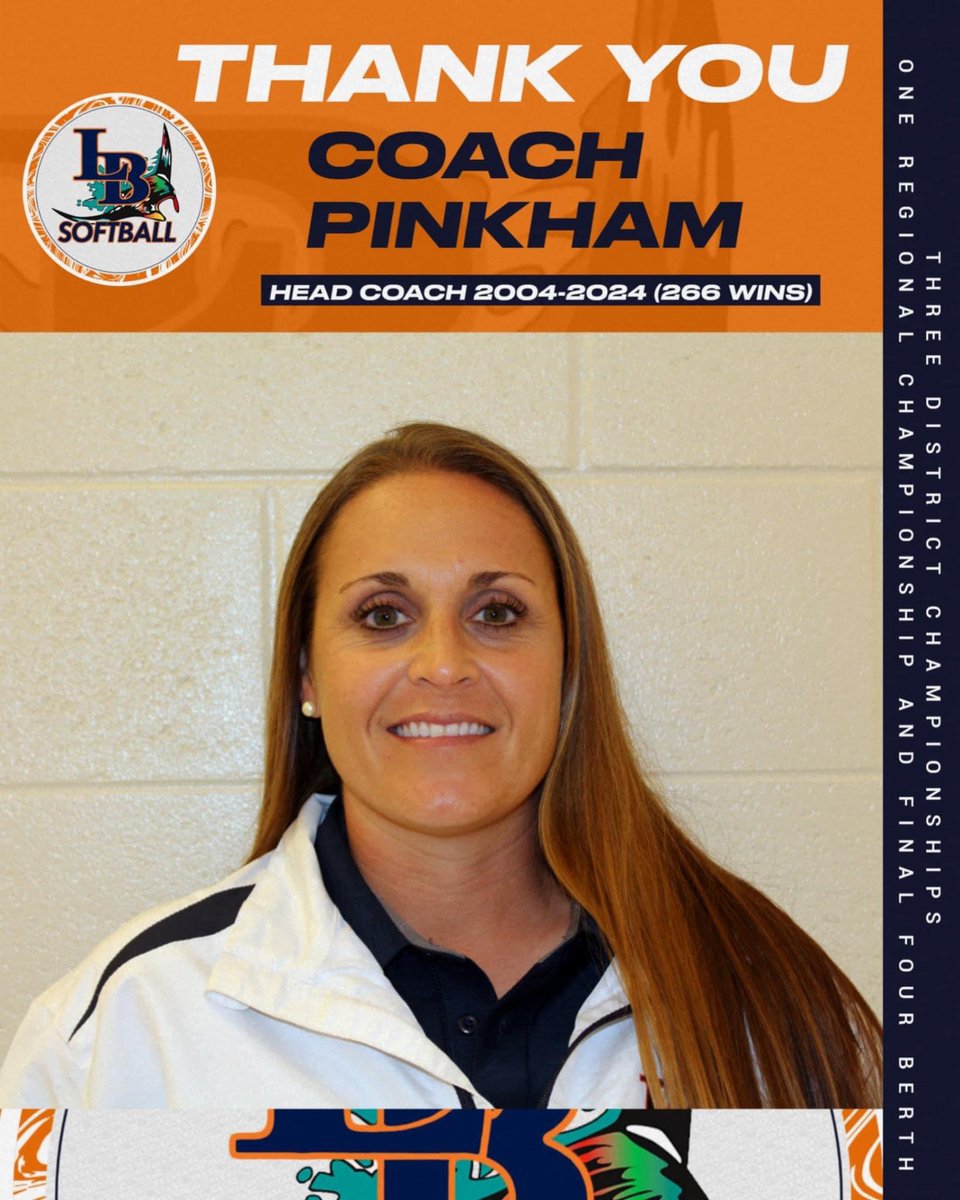 Long time … emphasis on LOOOOOOOONG … Lemon Bay softball coach Kim Pinkham is calling it a career after a history-making 20 years with the Mantas. Terrific coach, all-around great human being. #SunPreps