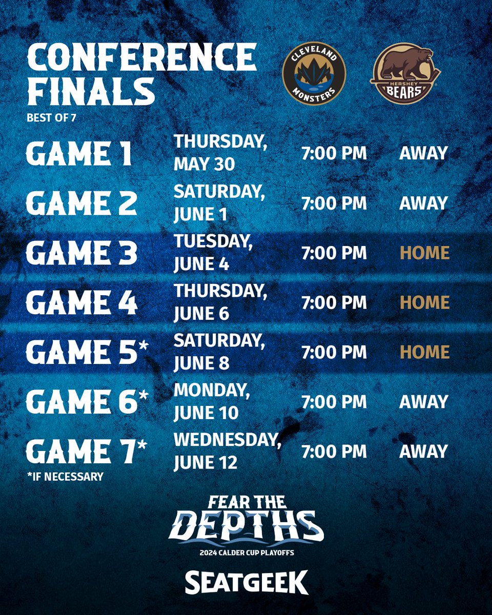 We're headed to the EASTERN CONFERENCE FINALS to battle the defending champs! Eastern Conference Finals tickets are on sale NOW! Game 3 Tuesday, June 4 at 7pm Game 4 Thursday, June 6 at 7pm Game 5 Saturday, June 8 at 7pm 🎟: bit.ly/3WC49OO