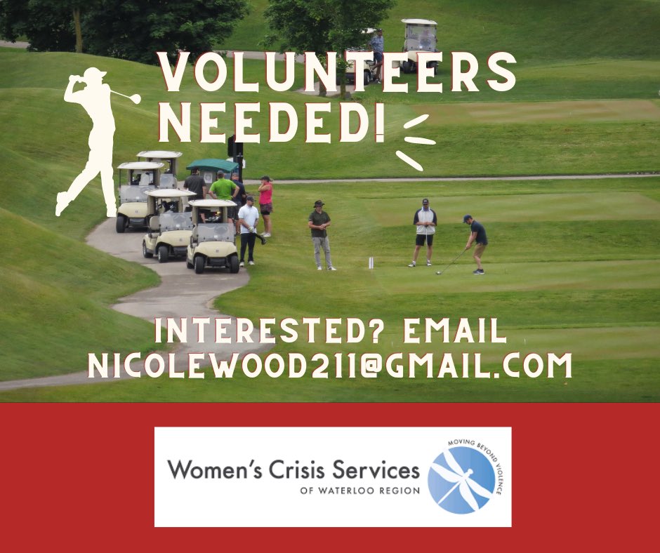 Are you a high school student in need of some #volunteerhours? Join us at Rebel Creek Golf Club on Thursday, June 27 for our second annual charity golf tournament in support of <a href="/WomensCrisisSWR/">Women's Crisis Services of Waterloo Region</a>! 🏌️

✉️ Be sure to email nicolewood211@gmail.com if you’re interested!