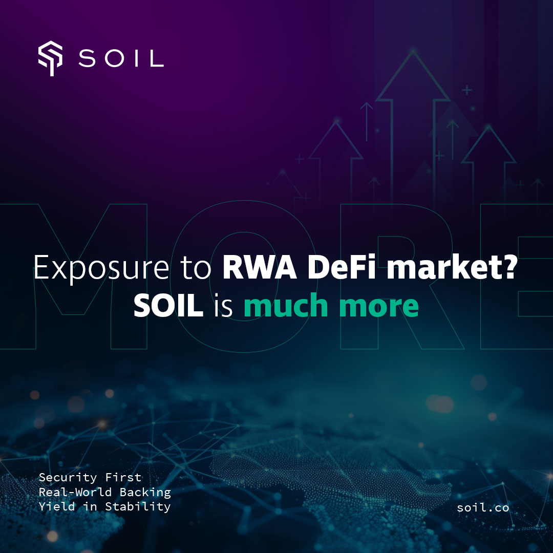 Exposure to #RWA DeFi market? Yes, but #Soil protocol is much more 💪

Global Accessibility for high yield - No matter where you are, access top-tier yields on your investments with $SOIL. Our platform breaks down geographic barriers.