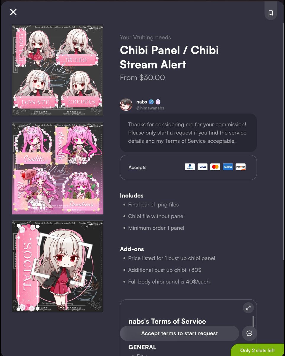 [ NEW COMMISSION TYPE 🌸 ] Surprise Me! Chibi and panel / alert available on Vgen now! Since this still a test, I'll open for 2 slots and start working the earliest 1st week of June ^-^ you can grab the slot early for reservation! 🌸 🌸 vgen.co/himawanabs 🌸