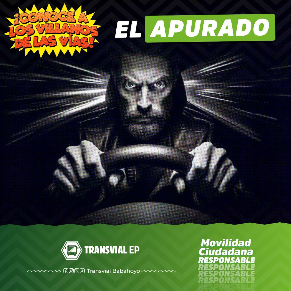 Los dispositivos tecnológicos de control de velocidad tienen como única función el salvar vidas. Ten claro cuáles son los verdaderos villanos 🦹de las vías.

Los límites de velocidad están por tu seguridad. Respétalos🚦. #Dalesuave #TransvialEp #MovilidadCiudadanaResponsable