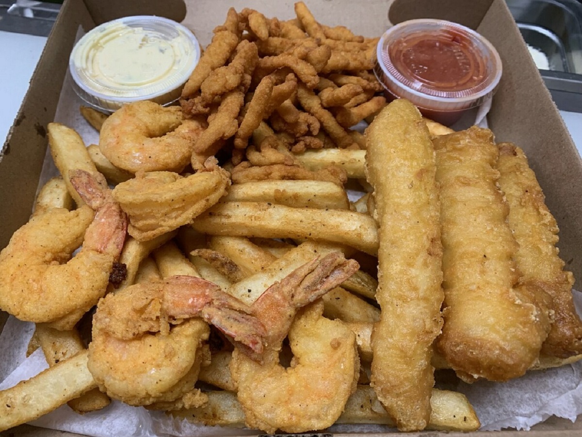 ● Friday's Specials: * Crab Cakes $29.95 Twin Petite (2) $39.95 Jumbo crab cake (1) * Nantucket Fish Fry (Jumbo Shrimp & COD) $15.95 * Rhode Island (Jumbo Shrimp, COD & Clam Strips) $16.95 * Hand Breaded Jumbo Shrimp (9) $14.95 * All served w/ 2 Hush Puppies, fries & Coleslaw