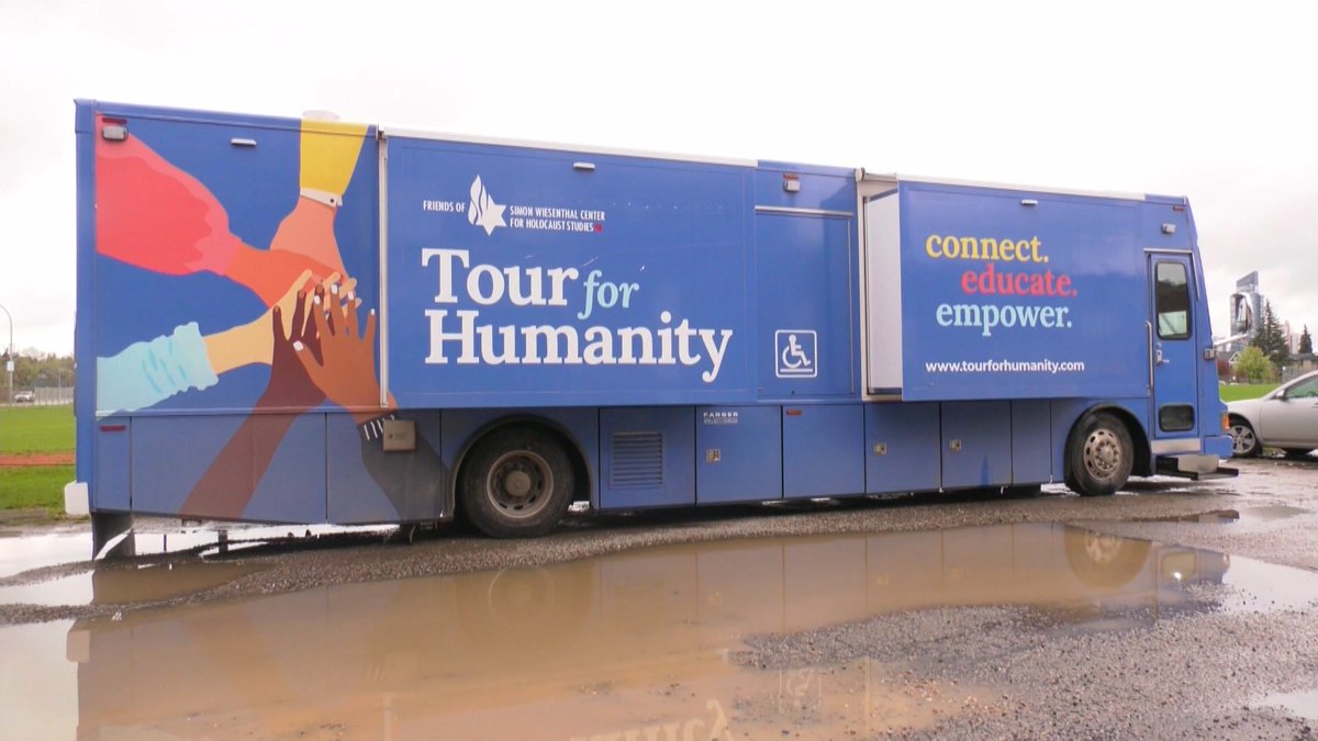CTV News Calgary (@ctvcalgary) on Twitter photo Watch: The 'Tour for Humanity' bus has reached more than 200,000 students across Canada over the past decade, and now it's in Alberta. <a href="/CTVBMacfarlane/">Bill Macfarlane</a> has more. #yyc #calgary calgary.ctvnews.ca/video/c2927118… Watch: The 'Tour for Humanity' bus has reached more than 200,000 students across Canada over the past decade, and now it's in Alberta. <a href="/CTVBMacfarlane/">Bill Macfarlane</a> has more. #yyc #calgary calgary.ctvnews.ca/video/c2927118…