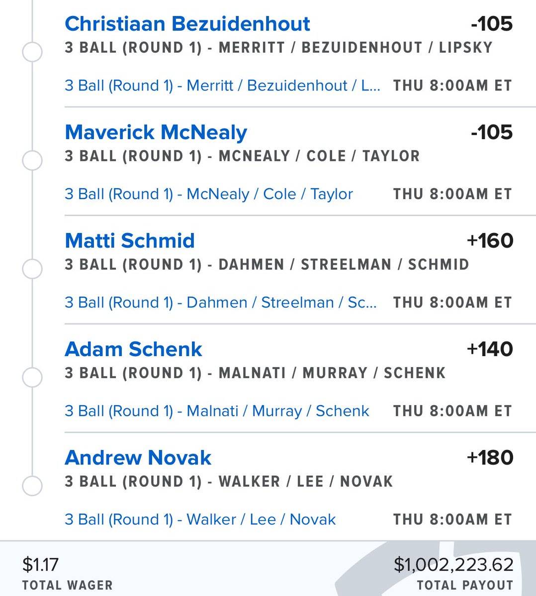 Good News! I figured out the easiest way to steal $1,000,000 from FanDuel tomorrow…

And it only cost $1.17 to play ⛳️💰