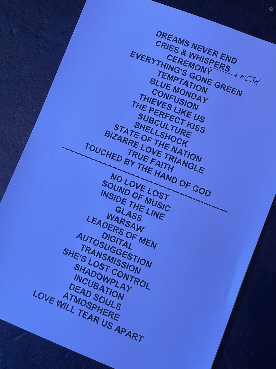 Thank you Brisbane - great show last night as always at @TheTivoliBris - here’s the setlist…

Australian tour continues tomorrow night in Sydney with a sold out show at the @Enmore_Theatre - here are the times:

Doors Open @ 7

PH&TL @ 8

Finish @ 11

Signed merch available!