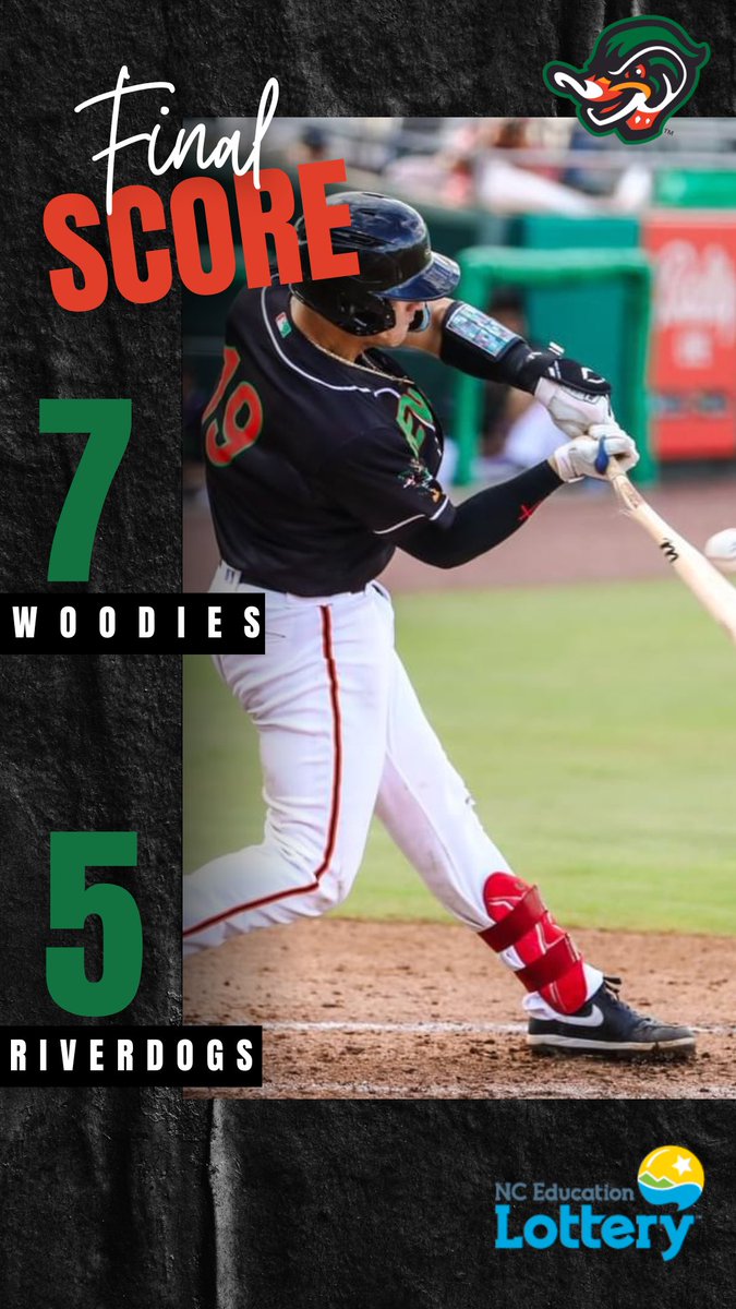 Woodies w/ the win in Charleston! 😎🦆⚾️ // @nclottery