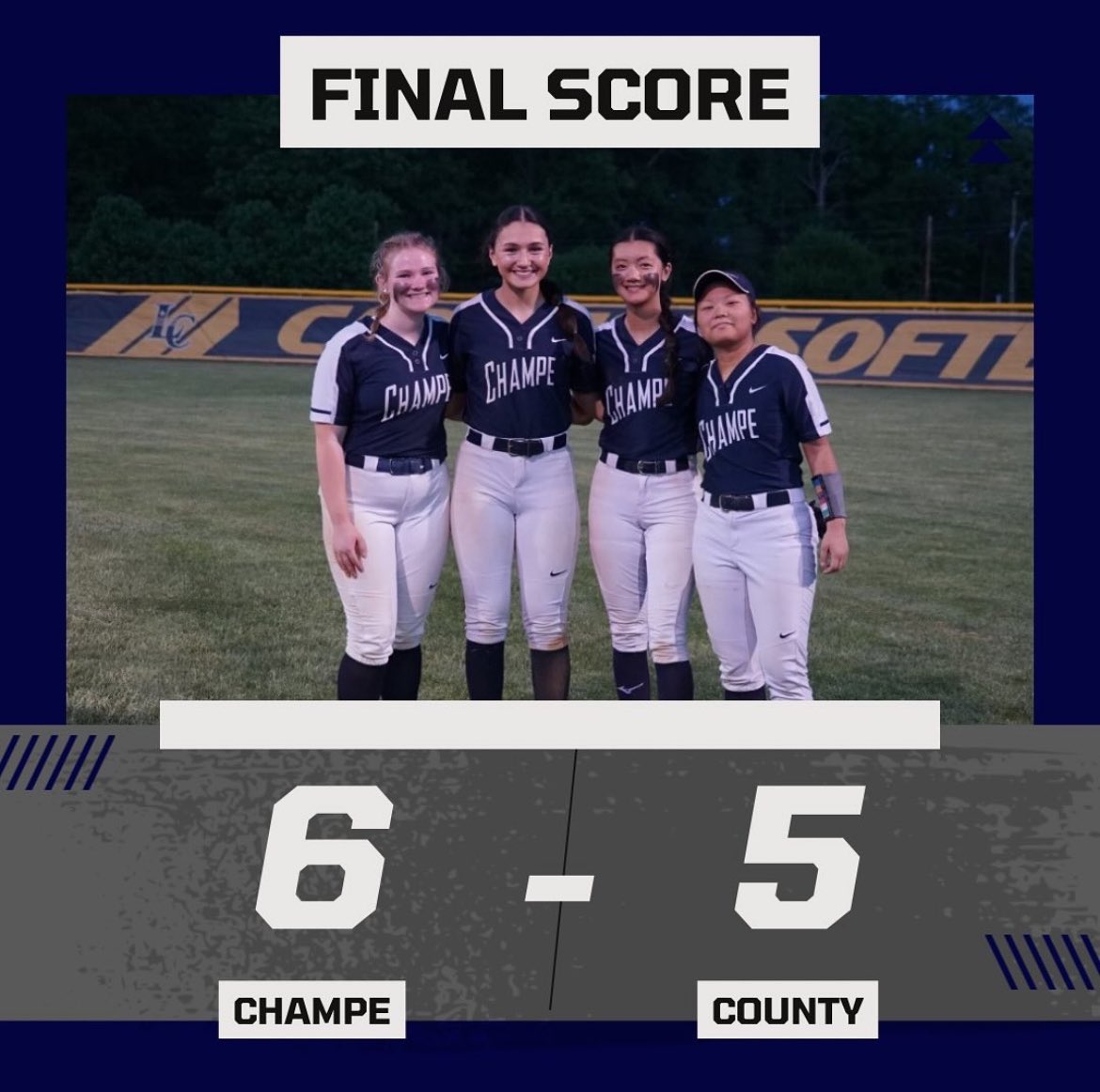 CHAMPE IS BACK IN REGIONALS! For the 2nd year in a row Champe softball earns their way back into the District Championship and Regionals! Amazing job last night ladies! Come out and support the Knights at Woodgrove tomorrow for the Catoctin District Championship! @TheChampeAD