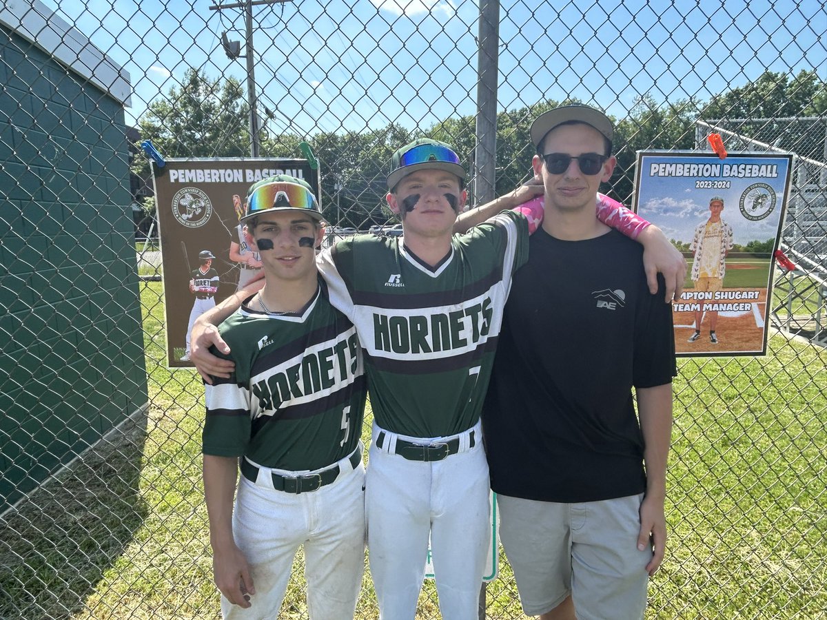 PembBaseball's tweet image. Finished off a season of growth, with a 12-10 win over Westampton Tech Wednesday! But today was about honoring our 3 Seniors! Thanks for giving yourself to our program these 4 years ! And can’t wait to see this super young group develop in 2025 !