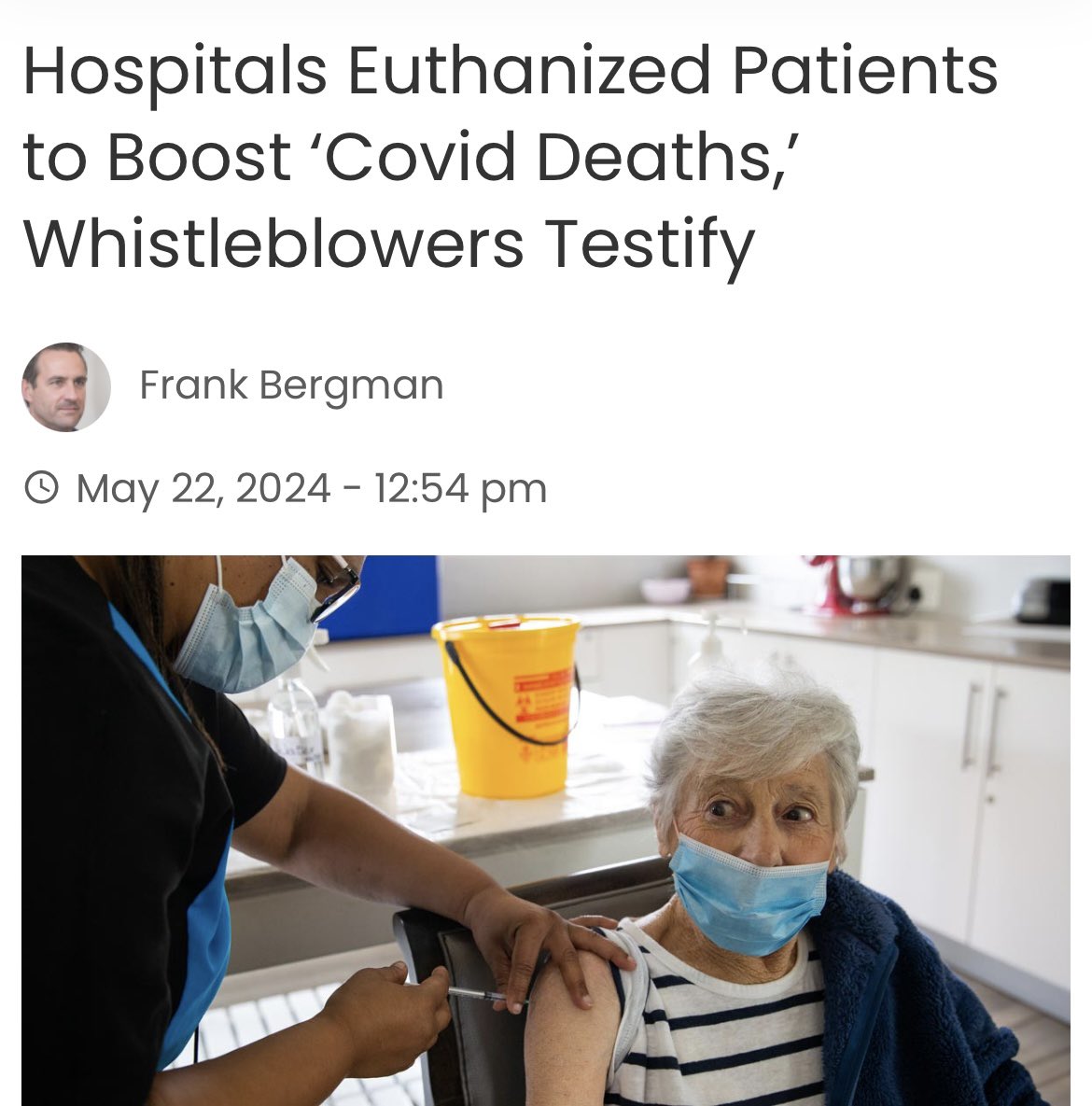 Several whistleblowers have provided explosive testimony during an official inquiry, revealing that hospitals were euthanizing patients during the pandemic and blaming their deaths on Covid. The patients were reportedly given a lethal drug combination before their deaths were