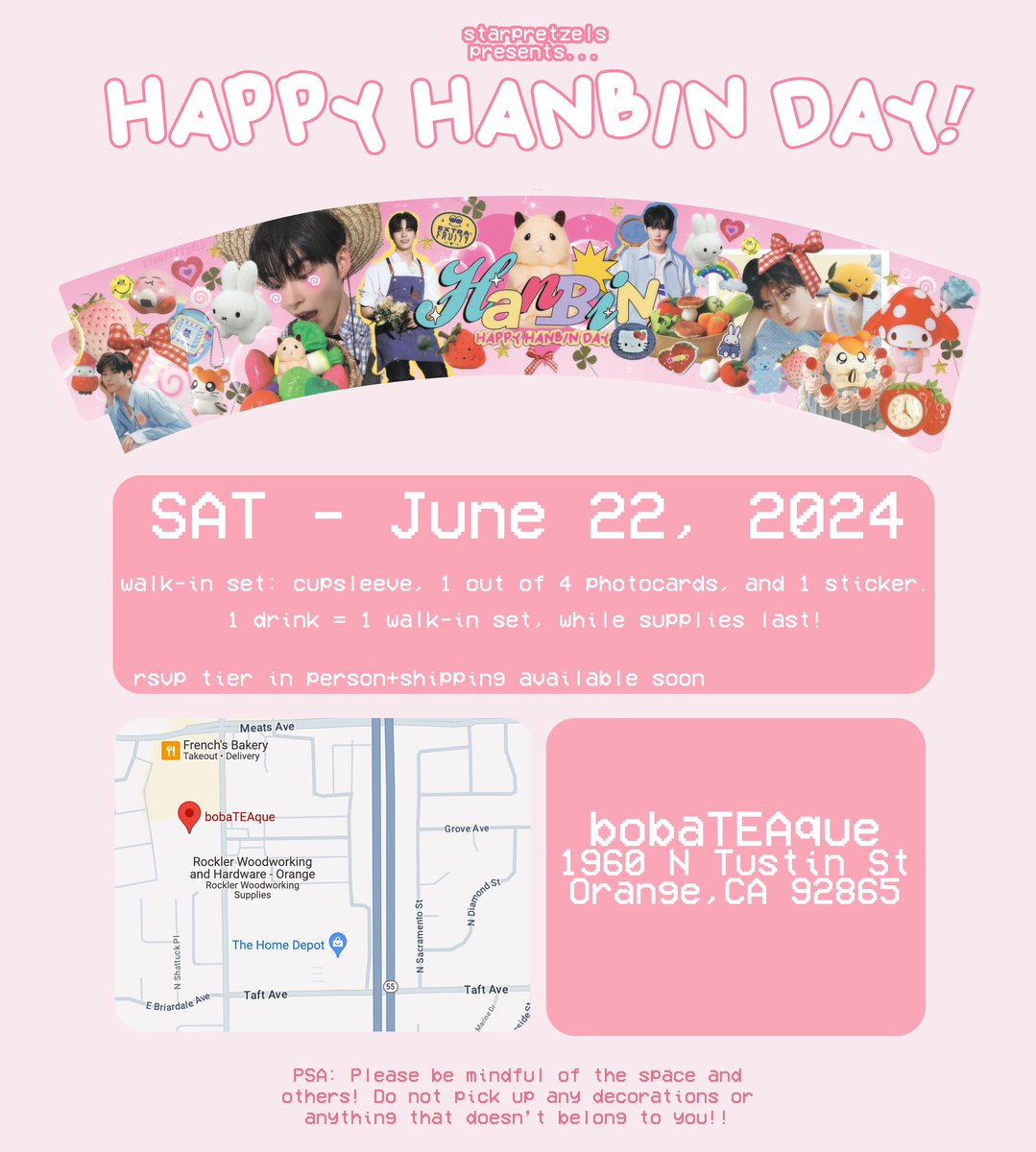 starpretzels's tweet photo. Let’s pop, pop, pop, pop, and go crazy celebrating ZB1’s Hanbin’s bday 🍀🐹🩷🍰!!! So excited to be hosting another event for everyone 🫧 https://t.co/1u0afNlTRQ