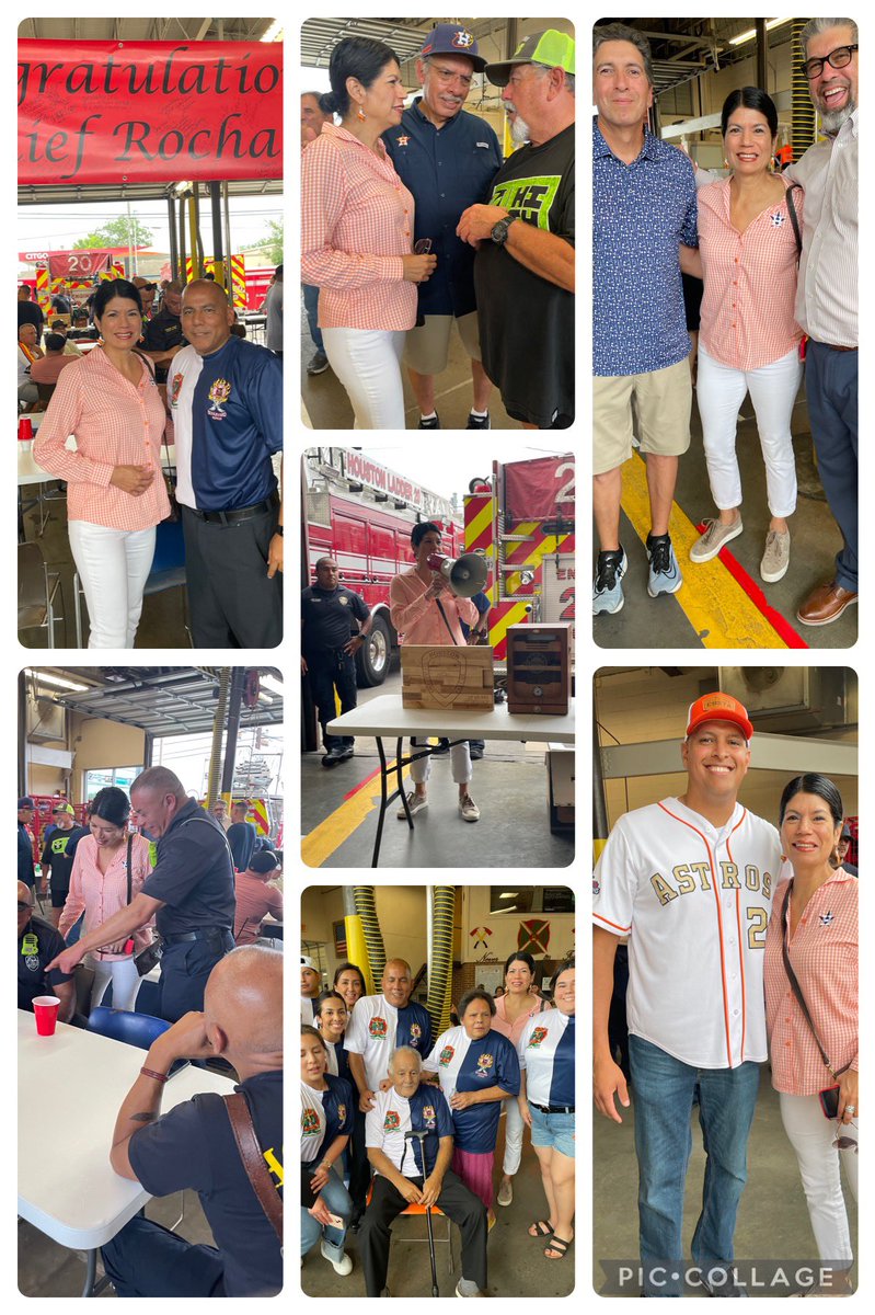 Today was my friend (and fellow @Milby_HS Buff) Dist. Chief @TedPRocha’s last day. We celebrated with my firefighter friends and @FirefightersHOU members at @HoustonFire Station 20. In his 38yrs with the department he’s been through plenty of disasters, including this most recent