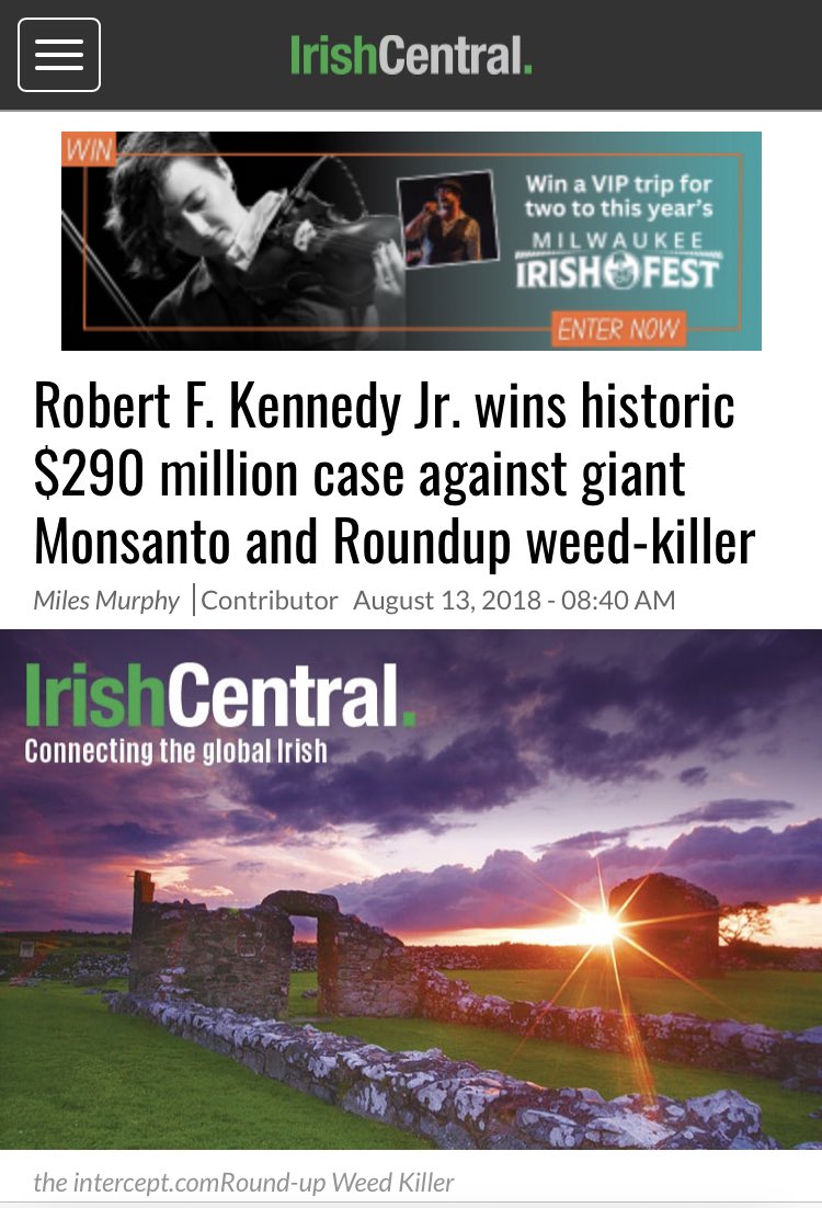 Write this down.

@RobertfKennedJr won a $290M lawsuit against Monsanto.  Obviously, that’s not his cut, but I’m sure he received in the millions.  

He’s not cheap for purchasing $24,000 worth of $GME.  He used that number because it represents 24K as in “24K gold.”  As in