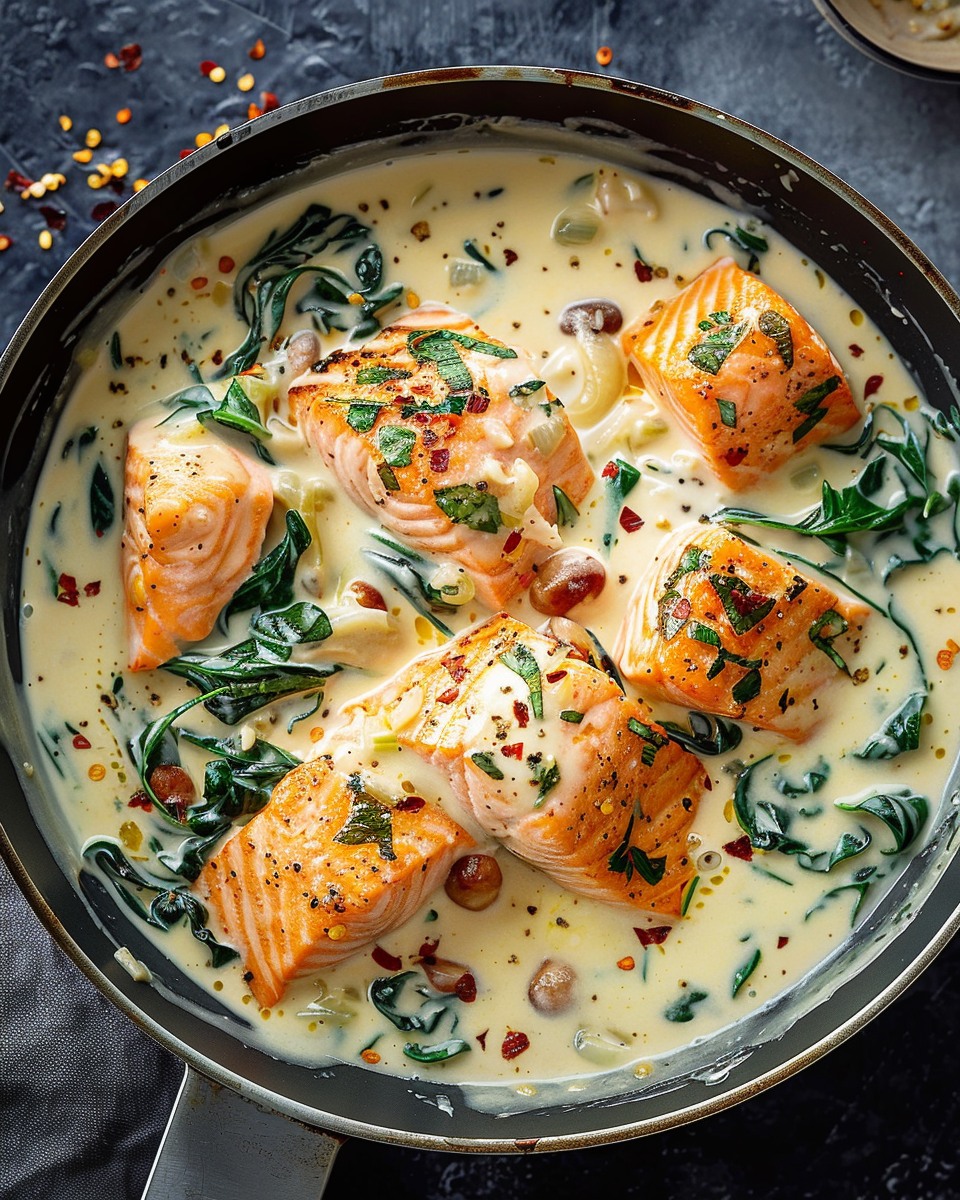 This Creamy Spinach and Salmon Delight
