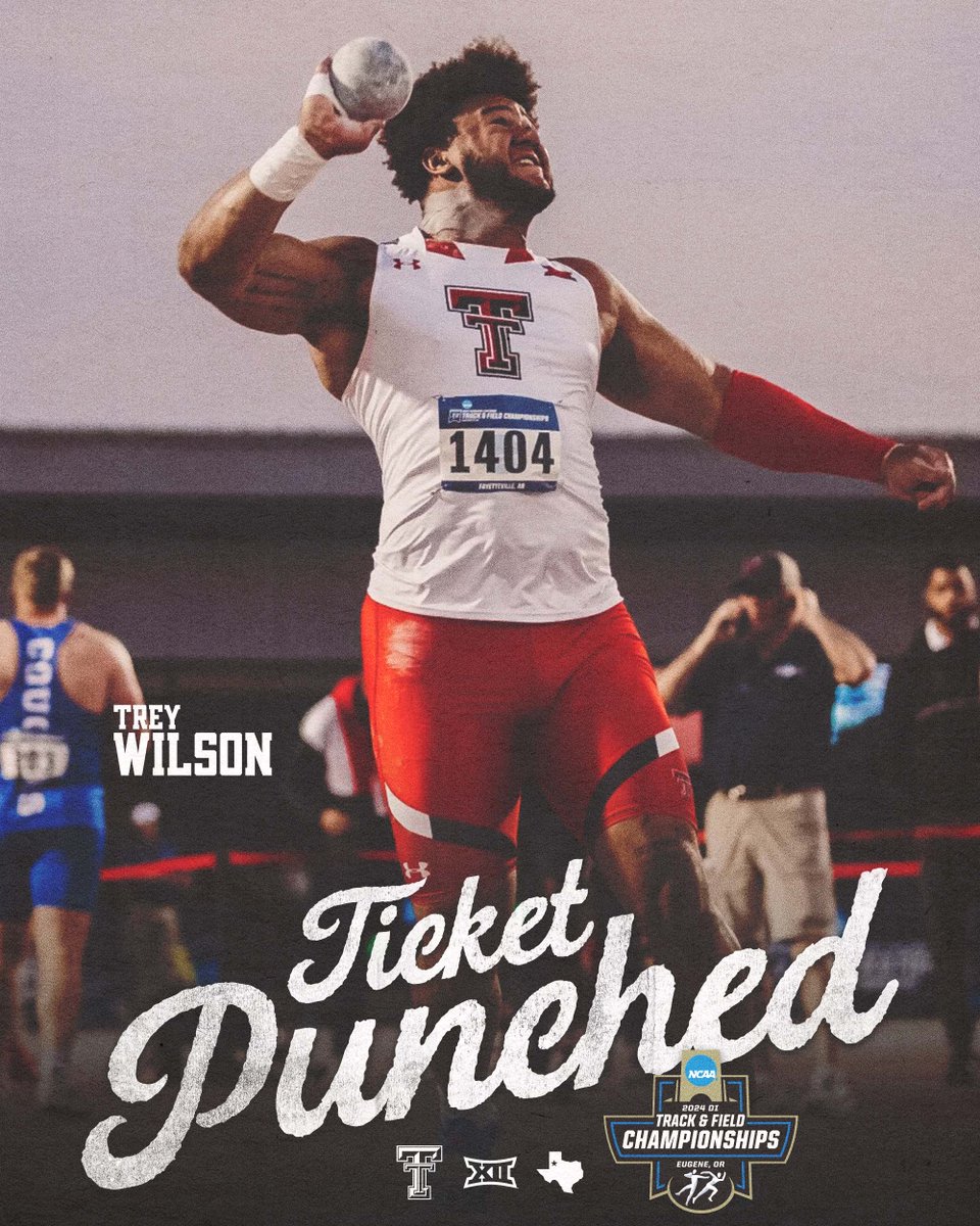 𝐄𝐔𝐆𝐄𝐍𝐄 𝐁𝐎𝐔𝐍𝐃 🎟️

<a href="/trey_w33/">TreyWilson33</a> is headed to Eugene to compete in the shot put ‼️

#WreckEm