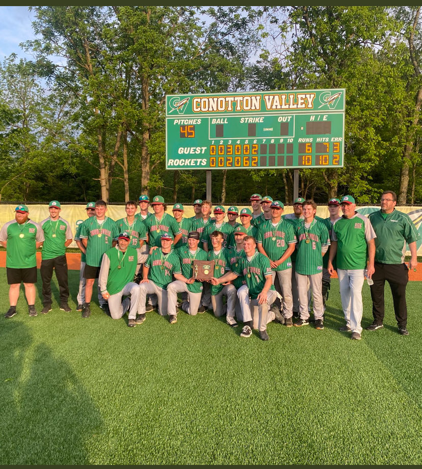 roxbaseball26's tweet photo. Rox win 10-6 and are District Champions. Marshall Meade &amp; Dylan Blon gave gutsy mound performances &amp; hits throughout the lineup. Reese Stephen with a 3 hit 4 RBI night while our other seniors, Duker Castello, Taison Starr, Aydon VanHorn, &amp; Jaxon Wiley all contributed to the win. https://t.co/9enq7Cn3FZ