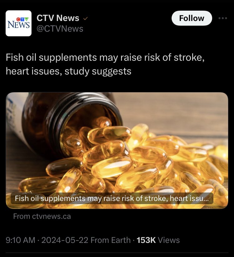Definitely not the clot shots, though. It’s the fish oil supplements 😳