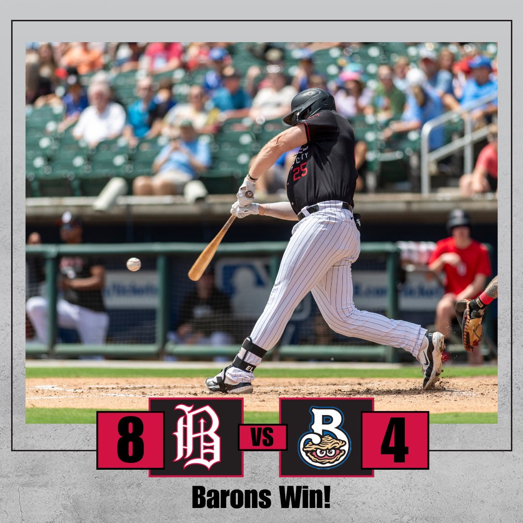 The Barons get it done in extra innings 😎 #bhambarons