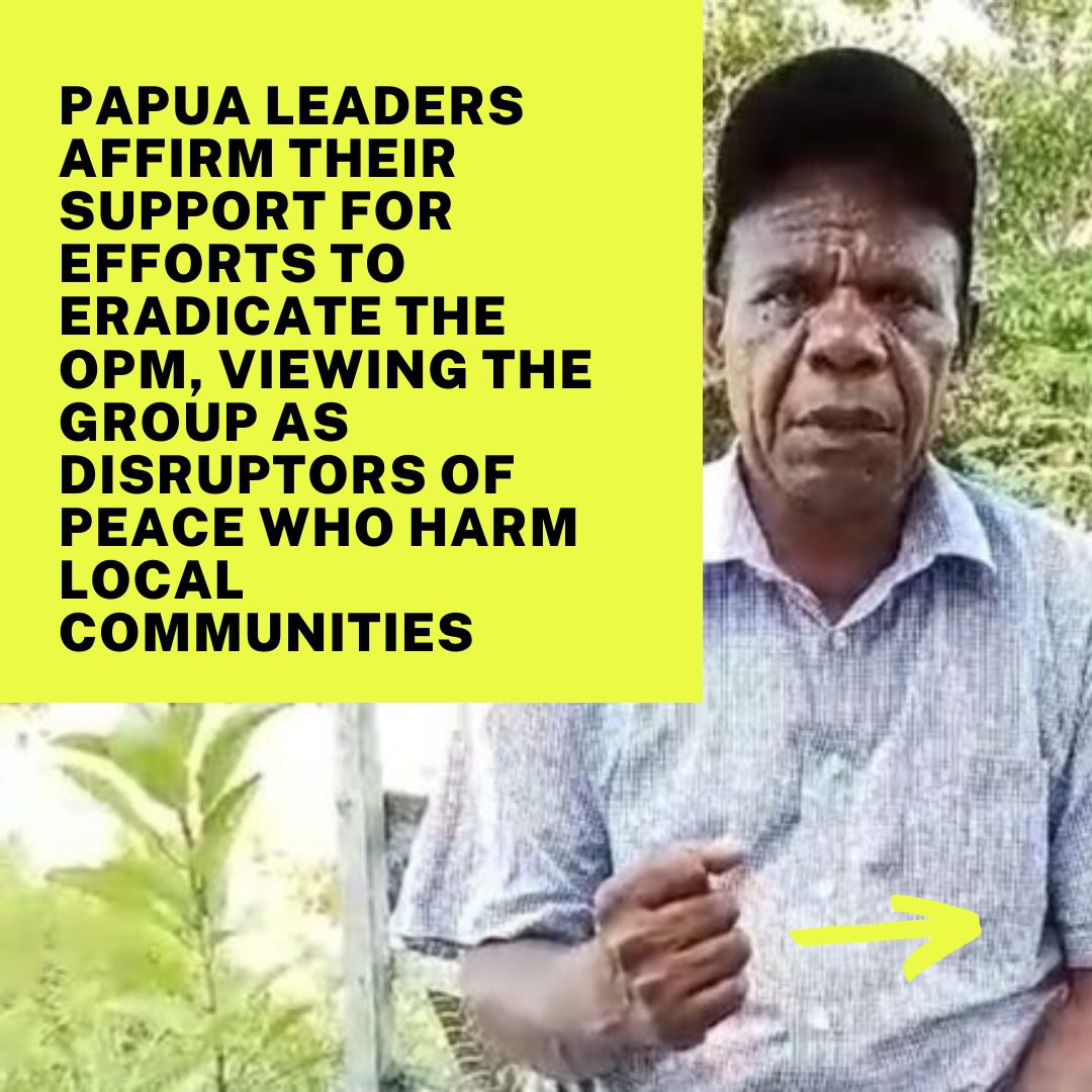 Papua leaders affirm their support for efforts to eradicate the OPM #EradicateOPMPapua #TurnBackCrime #StopOPM #OPMhumanrightsviol4tors