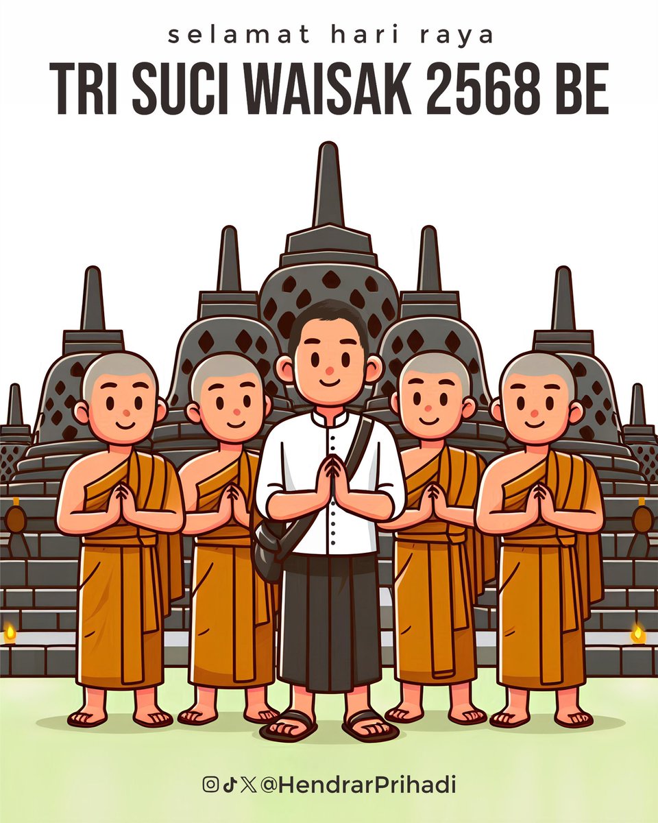 hendrarprihadi's tweet photo. Selamat Hari Raya Waisak 2568 BE 🙏🏻 Semoga kecemerlangan selalu menyertai kita semua, untuk menuntun kita pada kemuliaan dan kebaikan https://t.co/LRMVv3nmSh