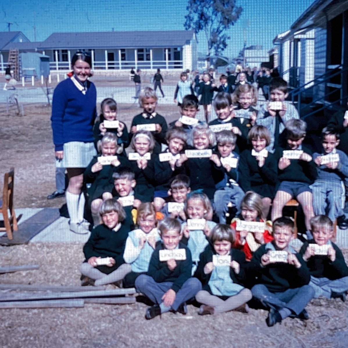 Miss Simpson (aka me) 1970 First year teaching At Barraba Central School. This was a K/1 class. School was K-12. Fab start to my #publiceducation career which spanned 40 yrs. #publiceducationday #proudtobepublic