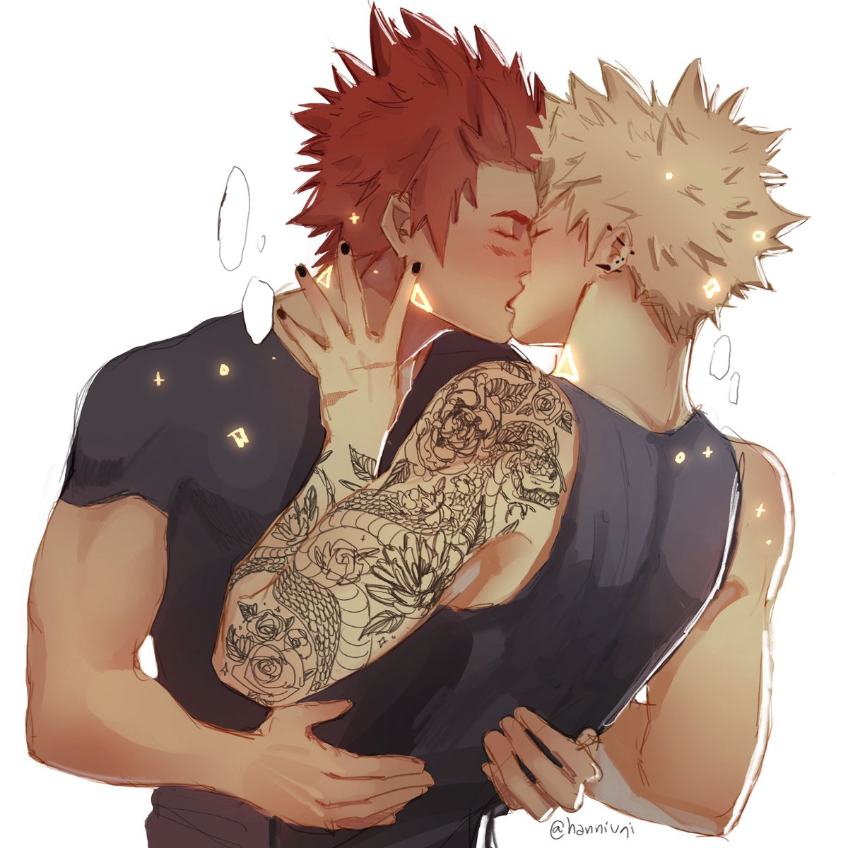 welcome home smooch got a little carried away #krbk #kiribaku #mhafanart #mha #kiribakufanart