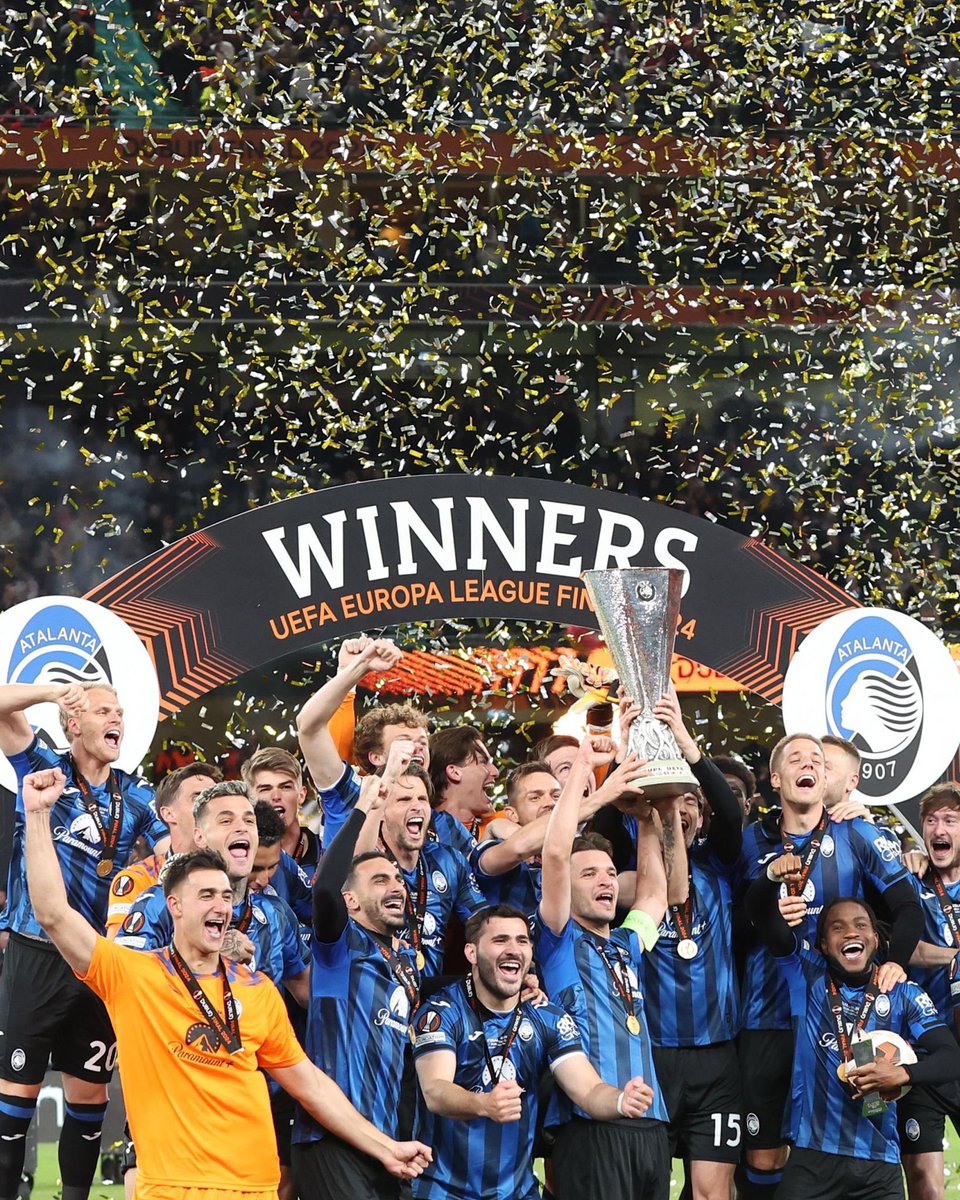 GiorgiaMeloni's tweet photo. Congratulazioni all’#Atalanta che ha vinto con una straordinaria prestazione la finale di #EuropaLeague.
Un successo storico per la città di Bergamo, un orgoglio per l’Italia intera 🇮🇹
@Atalanta_BC #UELfinal https://t.co/IlsDuDKpI7