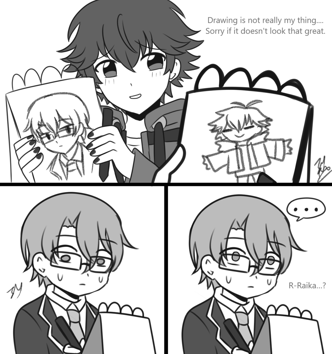 Yu-yu and Raika do a drawing exchange

#cfvanguard #cardfightvanguard #ヴァンガード