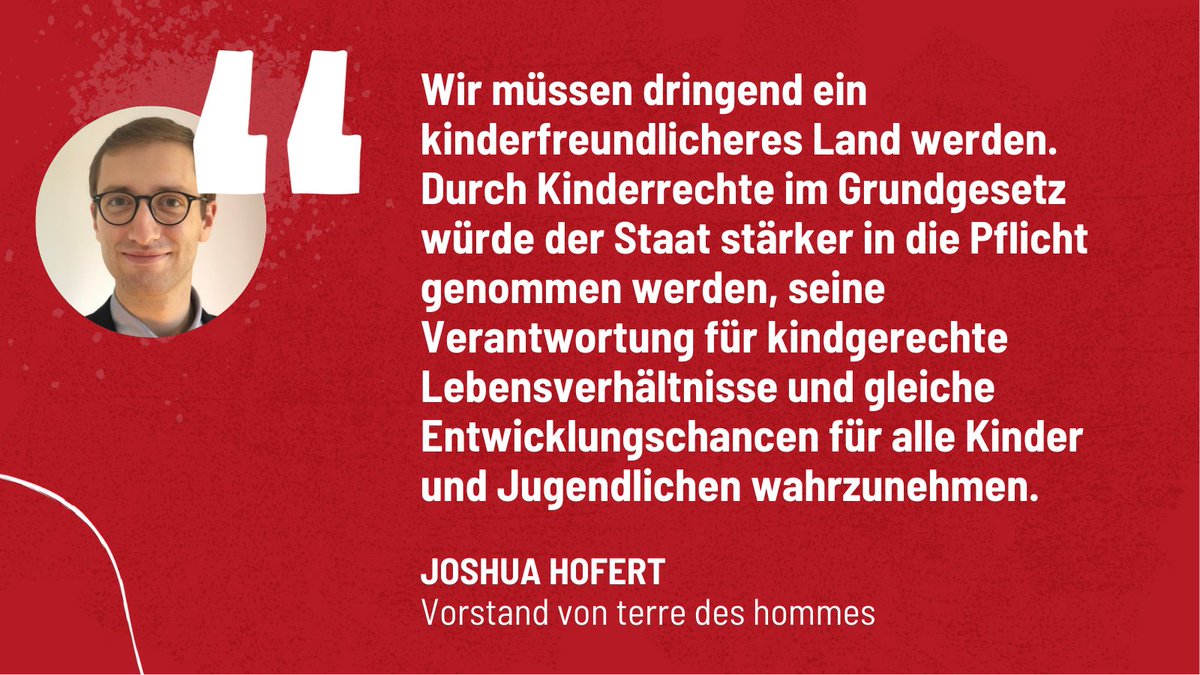 Heute ist der 75. Jahrestag des Grundgesetzes. Wir fordern vom <a href="/Bundestag/">Deutscher Bundestag</a>: #Kinderrechte endlich im #Grundgesetz verankern! 
tdh.de/public-relatio…

#KinderrechteChampion