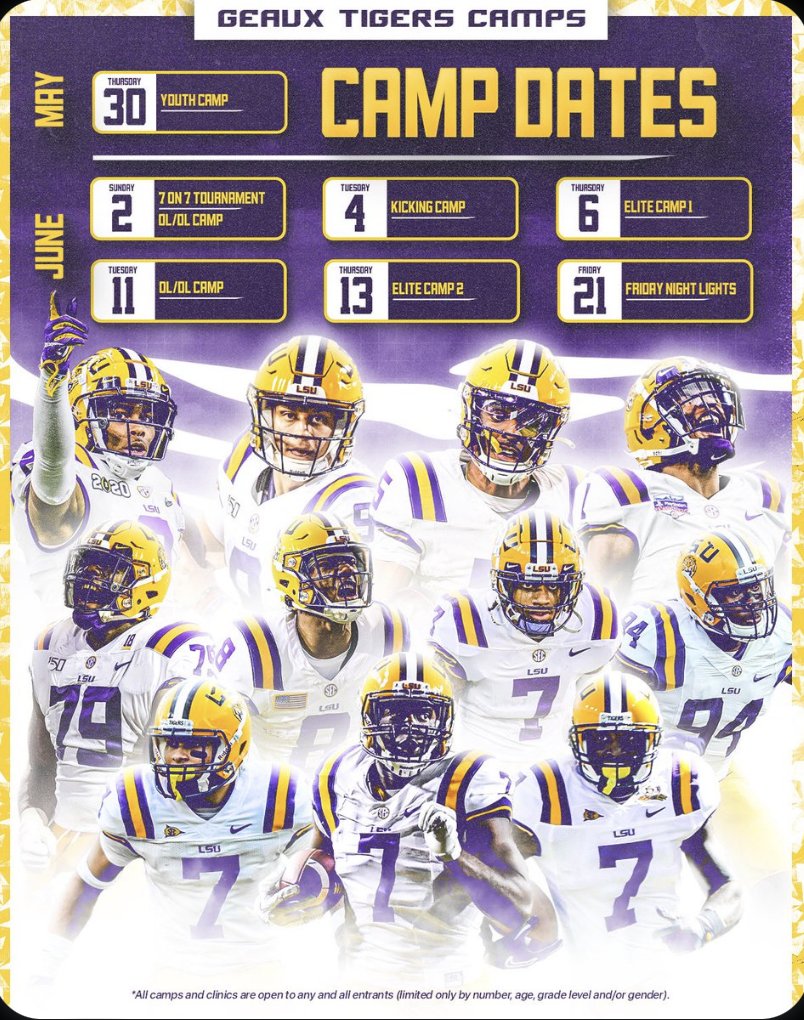 Myles Joseph (@mylesjoseph75) on Twitter photo Thanks to LSU For the Camp invite ๐
<a href="/CarlSt_Cyr/">Carl St. Cyr</a> <a href="/Sheadixon/">Shea Dixon</a> <a href="/LSUfootball/">LSU Football</a> <a href="/ScarboroughMike/">Mike Scarborough</a> Thanks to LSU For the Camp invite ๐
<a href="/CarlSt_Cyr/">Carl St. Cyr</a> <a href="/Sheadixon/">Shea Dixon</a> <a href="/LSUfootball/">LSU Football</a> <a href="/ScarboroughMike/">Mike Scarborough</a>