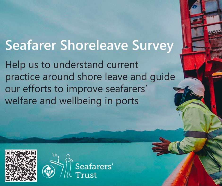 Complete the survey online here: bit.ly/ShoreleaveSurv… Do you have a view about shore leave? The ITF Seafarers' Trust are asking #seafarers to complete their online #ShoreLeaveSurvey to help them understand the current issues about getting ashore.