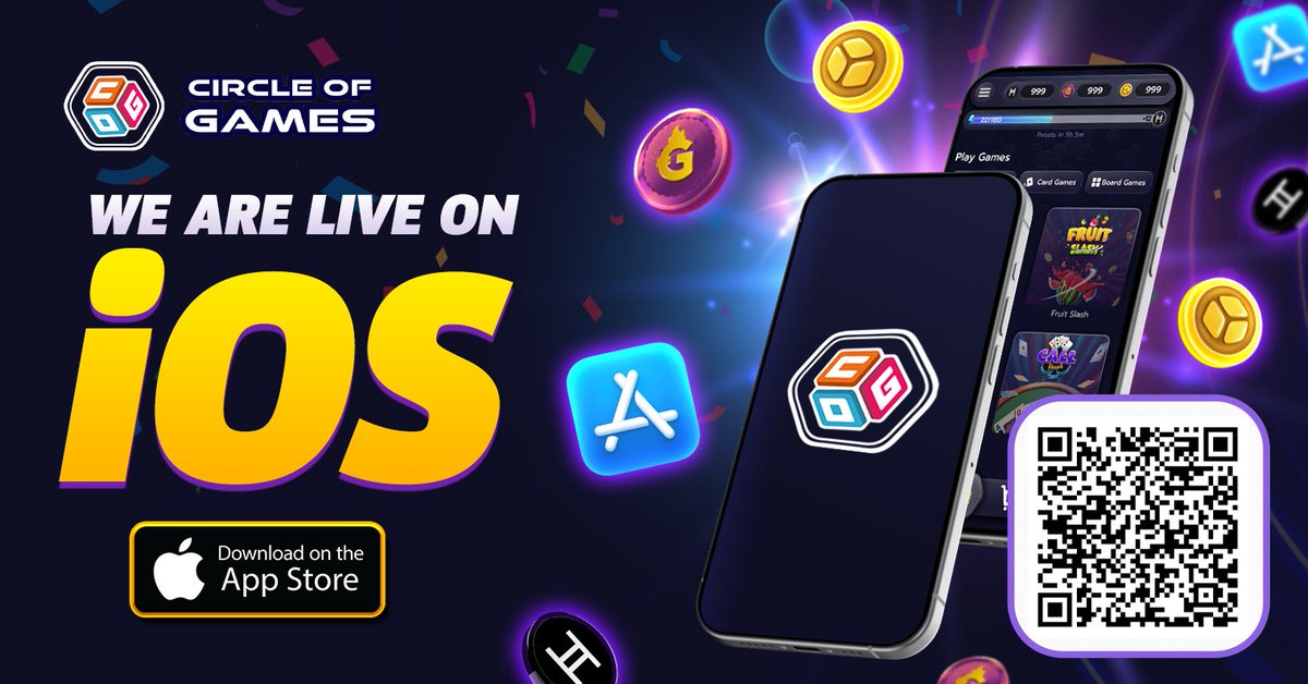 Circle_of_Games's tweet image. We are here for iOS users✨

To join just scan the QR code below and join in on the action🕶

Play, earn and enjoy with our app
And see you name on our leaderboard

#COG #Gaming #IOS