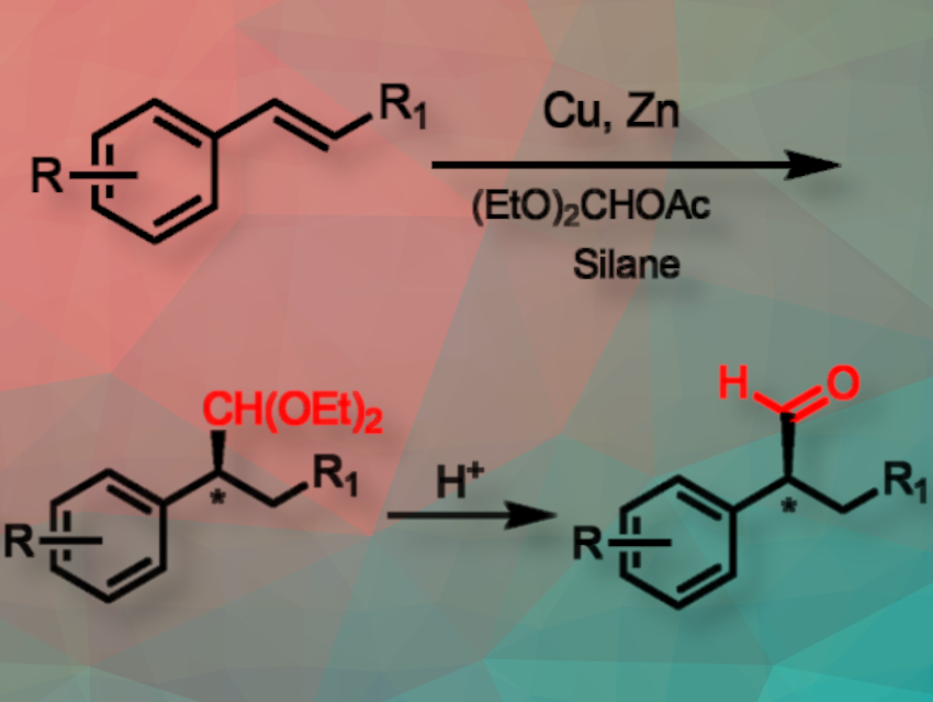 ChemistryViews's tweet photo. In this interview, @subhashgarhwal @ChemistryMIT discusses an enantioselective hydroformylation of vinyl arenes using Cu hydride and Zn triflate to yield enantioenriched α-aryl acetals, convertible to aldehydes, alcohols and amines
https://t.co/taPnim7iiB https://t.co/SWrwnUoKhX