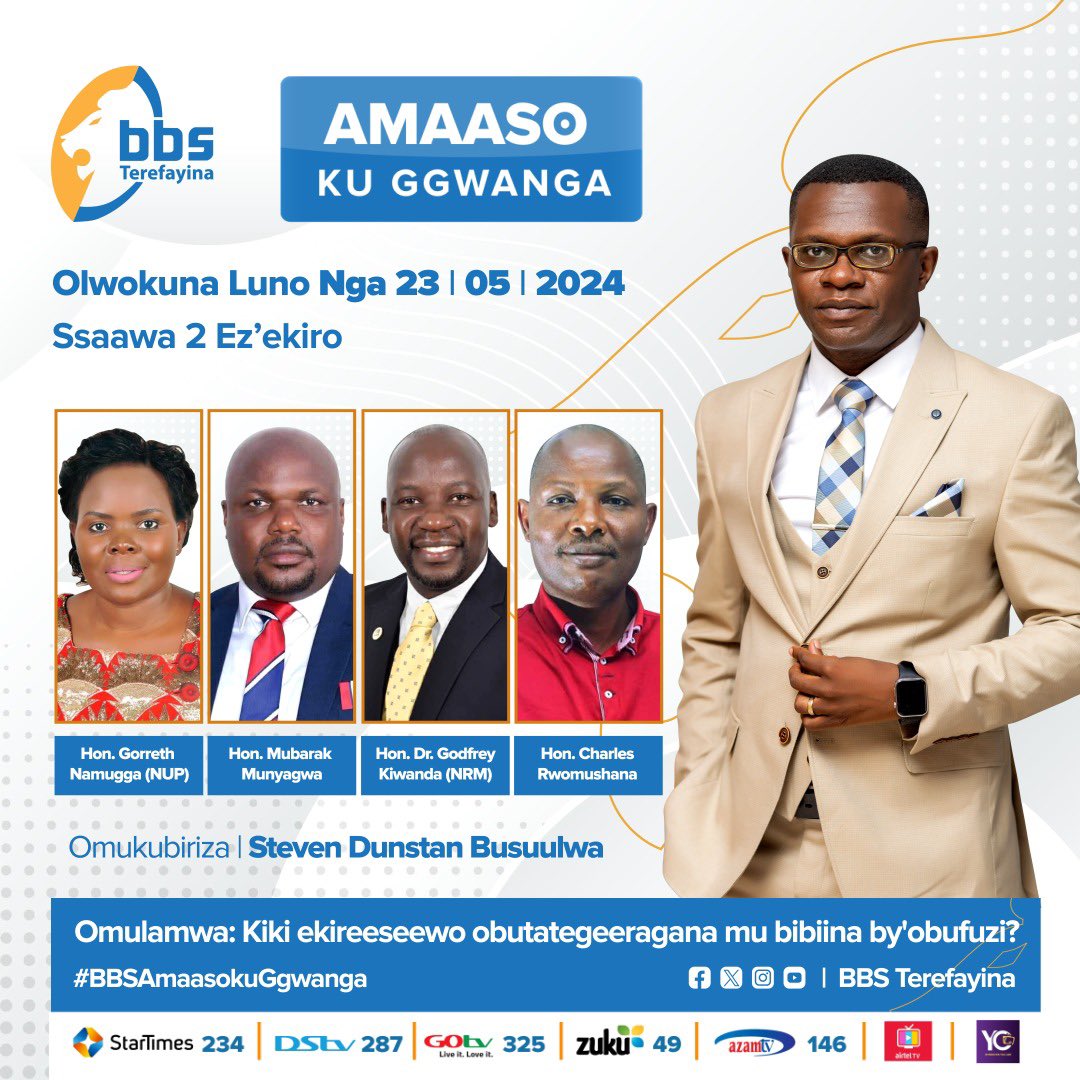 Where do the ongoing internal fights and rifts in political parties leave the political landscape ahead of the 2026 general elections? Don’t miss the discussion tonight on @bbstvug at 8pm with @StevenBusuulwa on #AmaasoKuGgwanga
