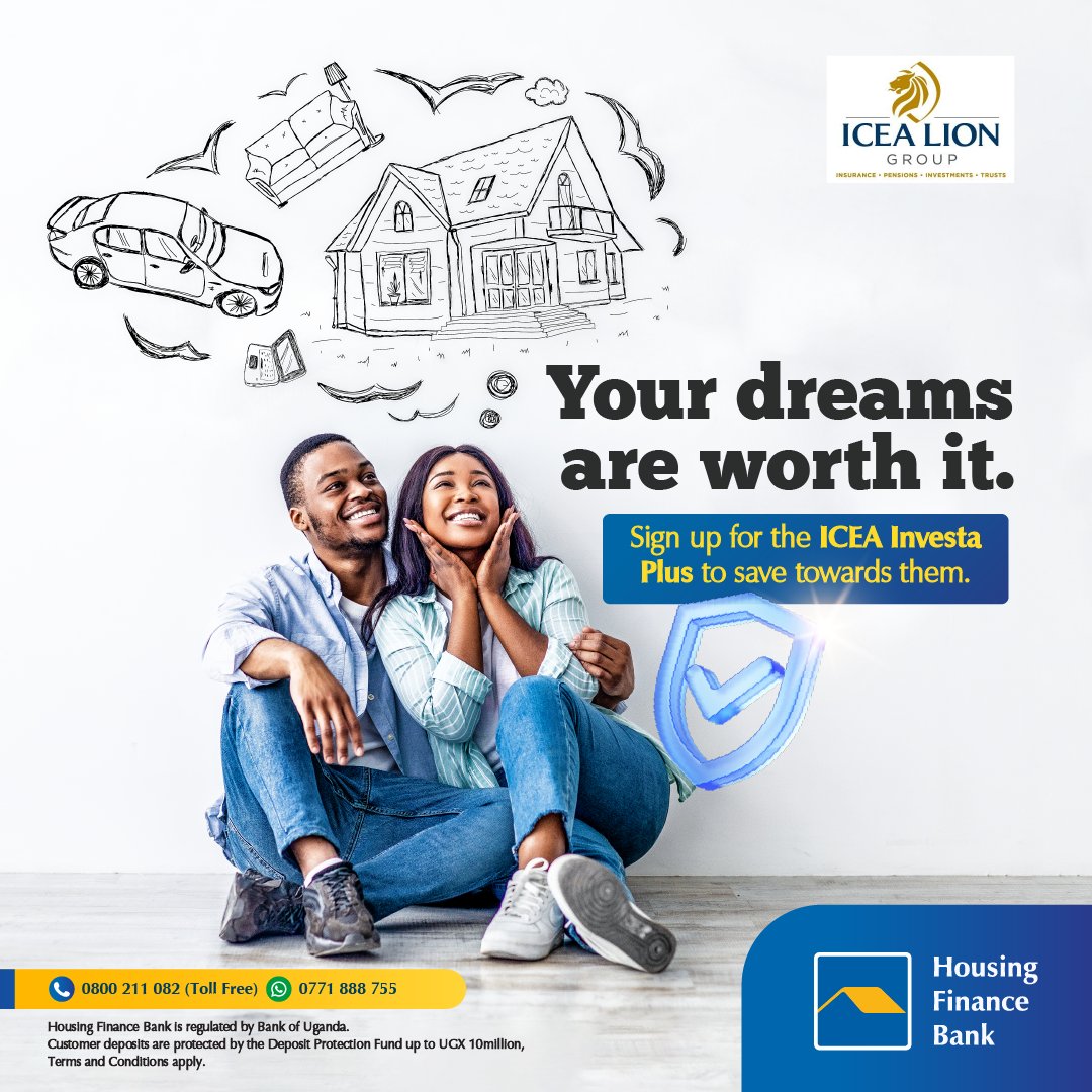 Your dreams are valid. That’s why the ICEA Investa Plus enables you to accumulate funds over a short term through saving. Visit any of our branches or call 0800 211 082 to get started. #WeMakeItEasy