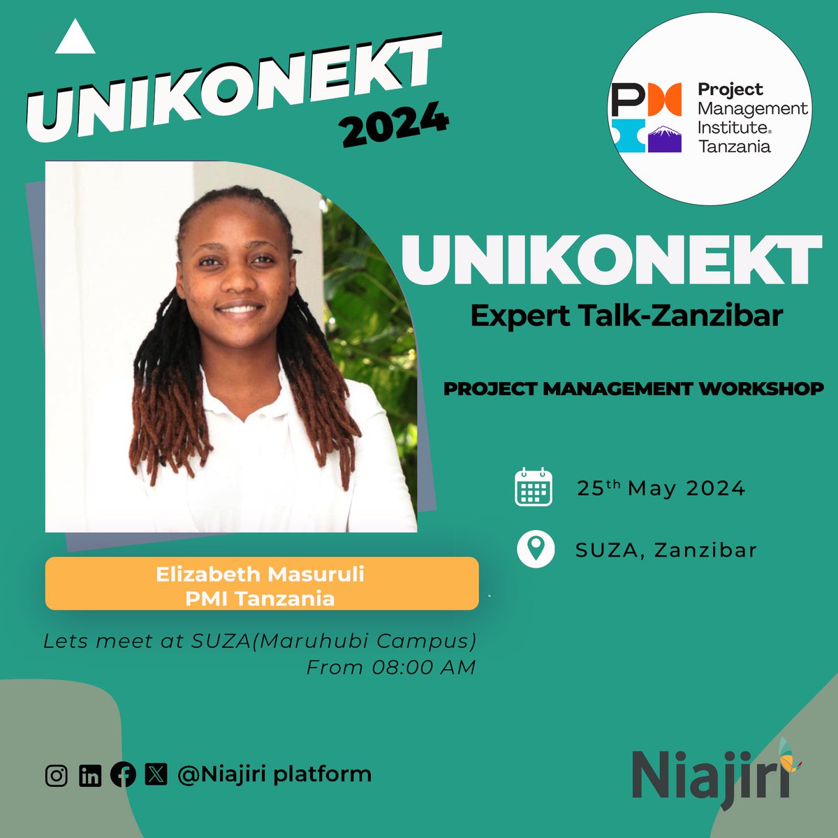 UNIKONEKT Expert Talk from Zanzibar!✍️
1️⃣ Digital literacy workshop @DOTTanzania
2️⃣ Project Management workshop by @PMInstitute 

#Unikonekt2024 #Niajiritz