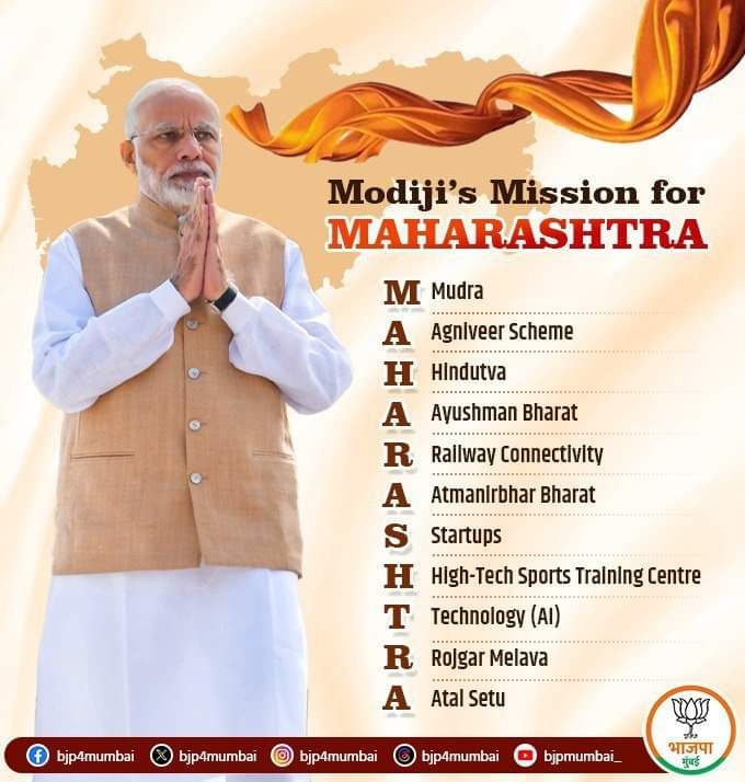 महाराष्ट्रा साठी आदरणीय पंतप्रधान श्री. नरेंद्र जी मोदी यांचे मिशन

#PMModi 
#ChandrashekharBawankule 
#SandeepNaik

@narendramodi @Dev_Fadnavis @cbawankule @BJP4Maharashtra