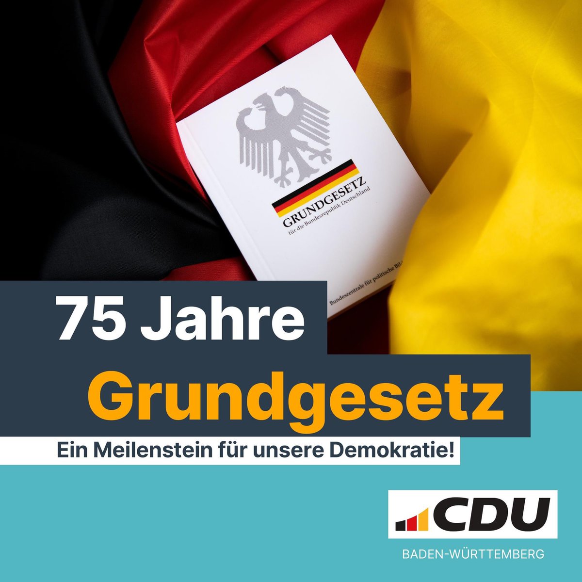 75 Jahre Grundgesetz - ein Meilenstein für unsere Demokratie!
 
Seit 75 Jahren dient das Grundgesetz als Grundlage für unser Zusammenleben in Deutschland. Es verkörpert die Werte unserer Demokratie, die wir täglich aufs Neue verteidigen müssen!

#75jahregrundgesetz