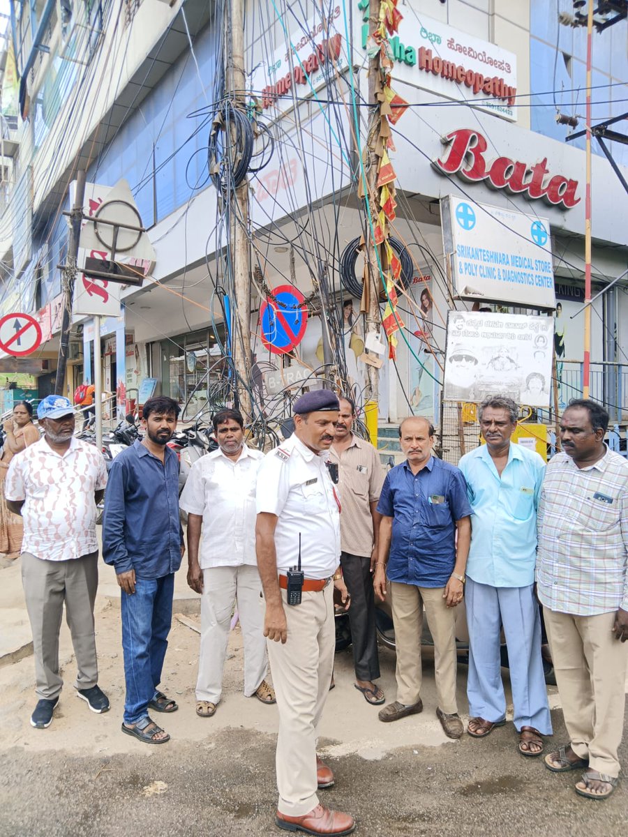 Public was made aware about traffic rules and road safety near benniganahalli.