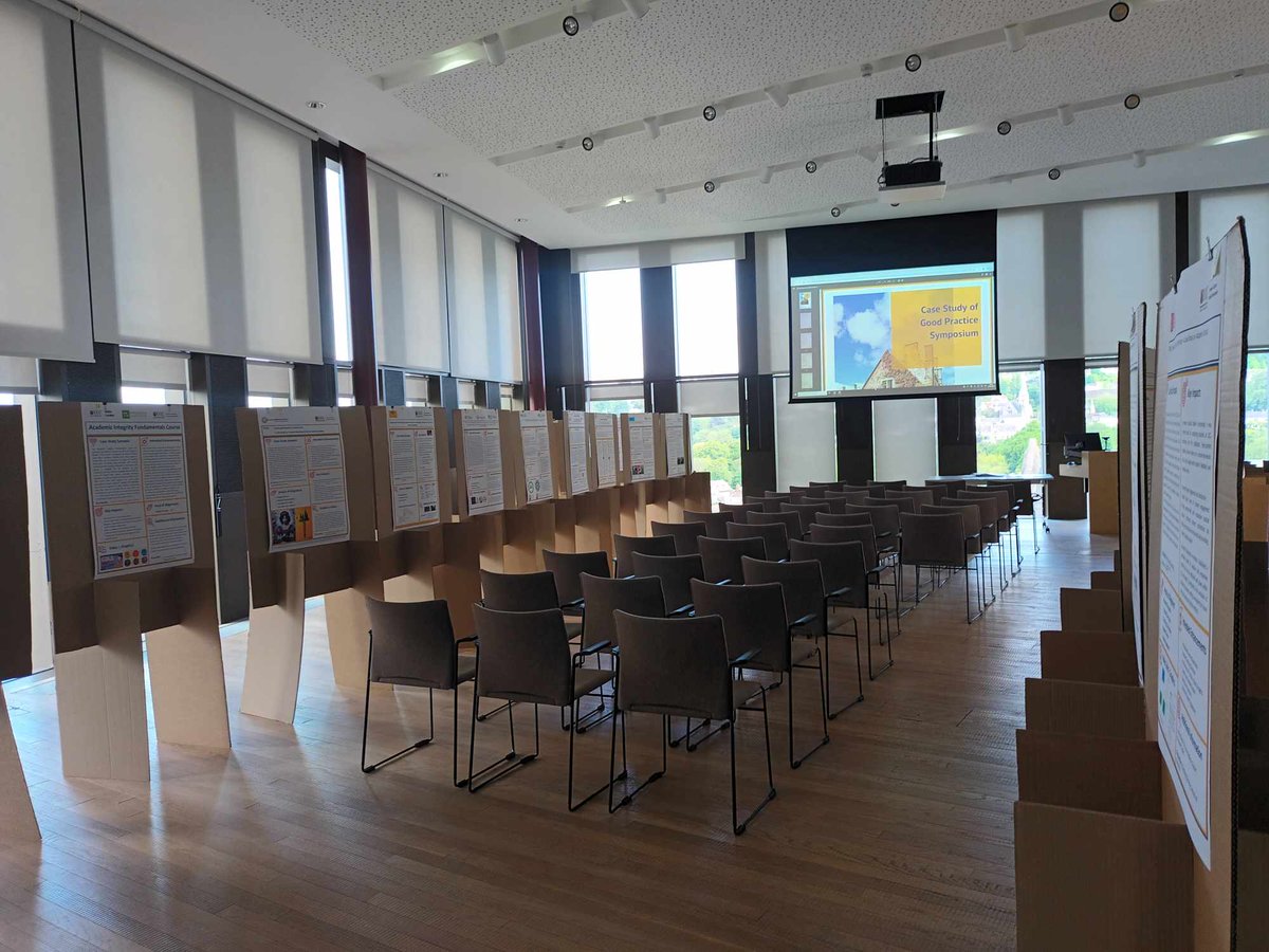Setting up for the Good Practice Symposium in the Dr Dora Allman Room, Hub. <a href="/UCC/">UCC Ireland</a>