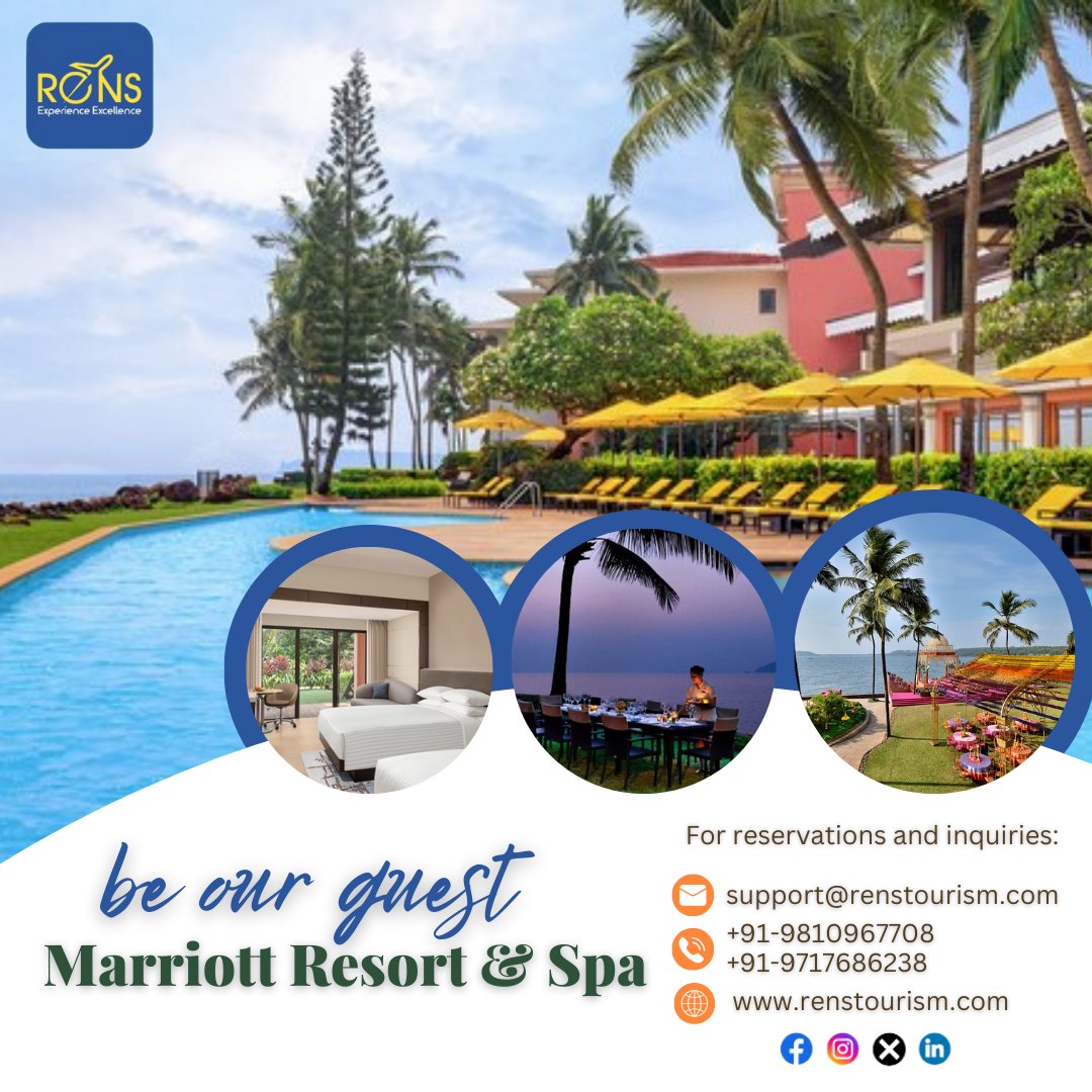 RENS_Tourism's tweet photo. Indulge in the elegance of Hotel Marriott Goa! Book with RENS Tourism and enjoy a perfect holiday in #Goa. #MarriottGoa #RENSTourism #BookNow #hotelroom https://t.co/5Zy3DjhLCi