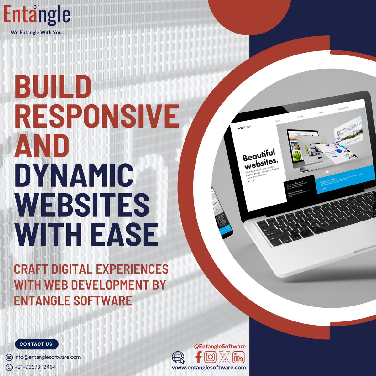 espl_software's tweet image. Empower your online presence with Web Development by Entangle Software! Seamlessly blend creativity and functionality to create stunning websites that captivate audiences and drive business growth.

Discover why Web Development is essential for success in the digital world!