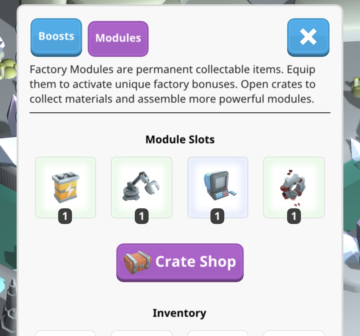builderment's tweet photo. What factory modules have players gotten in Builderment Idle so far?
Here are mine https://t.co/l2TmX8AlJG
