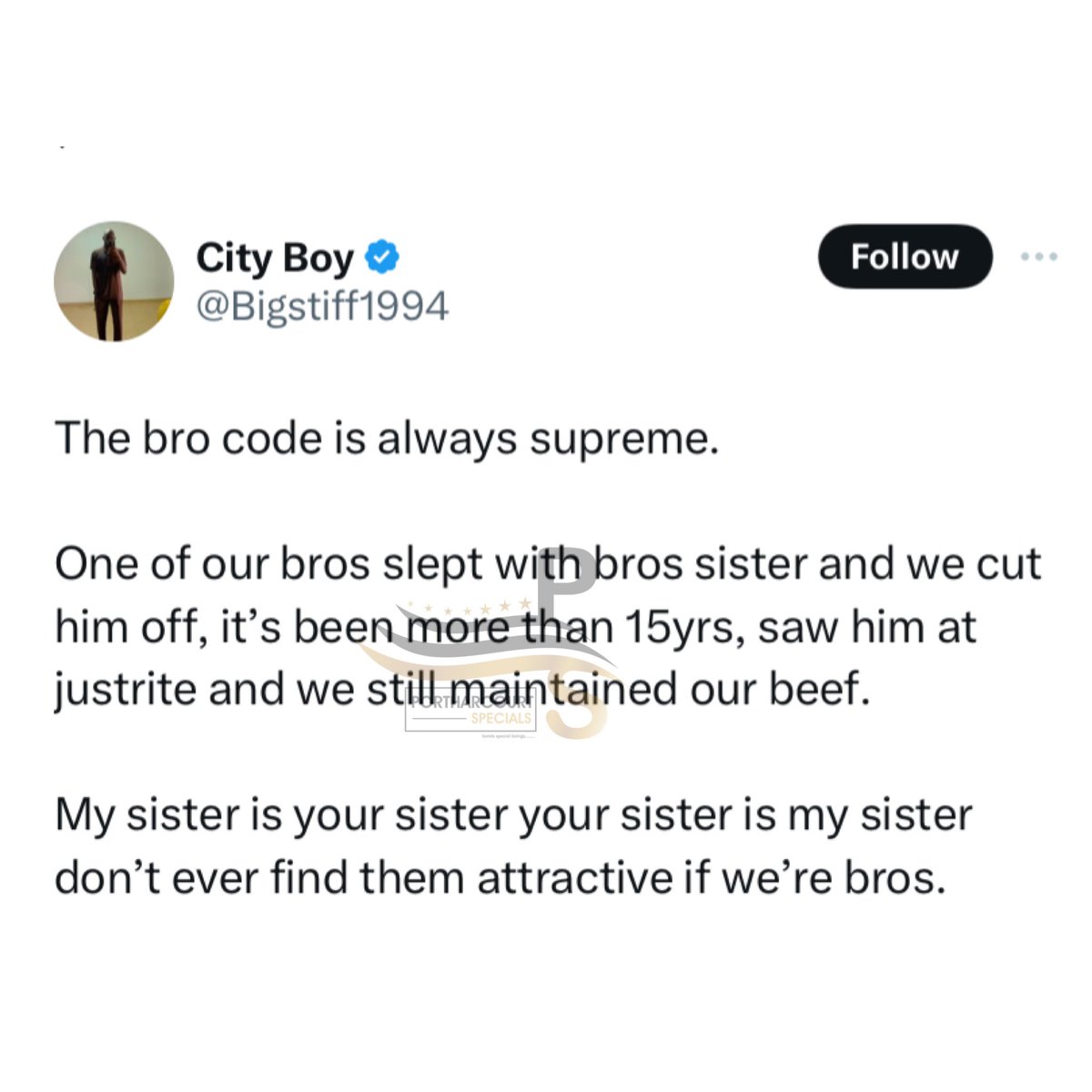 “My sister is your sister, don’t find her attractive if we are bros…”- Man shares why the Bro Code is supreme