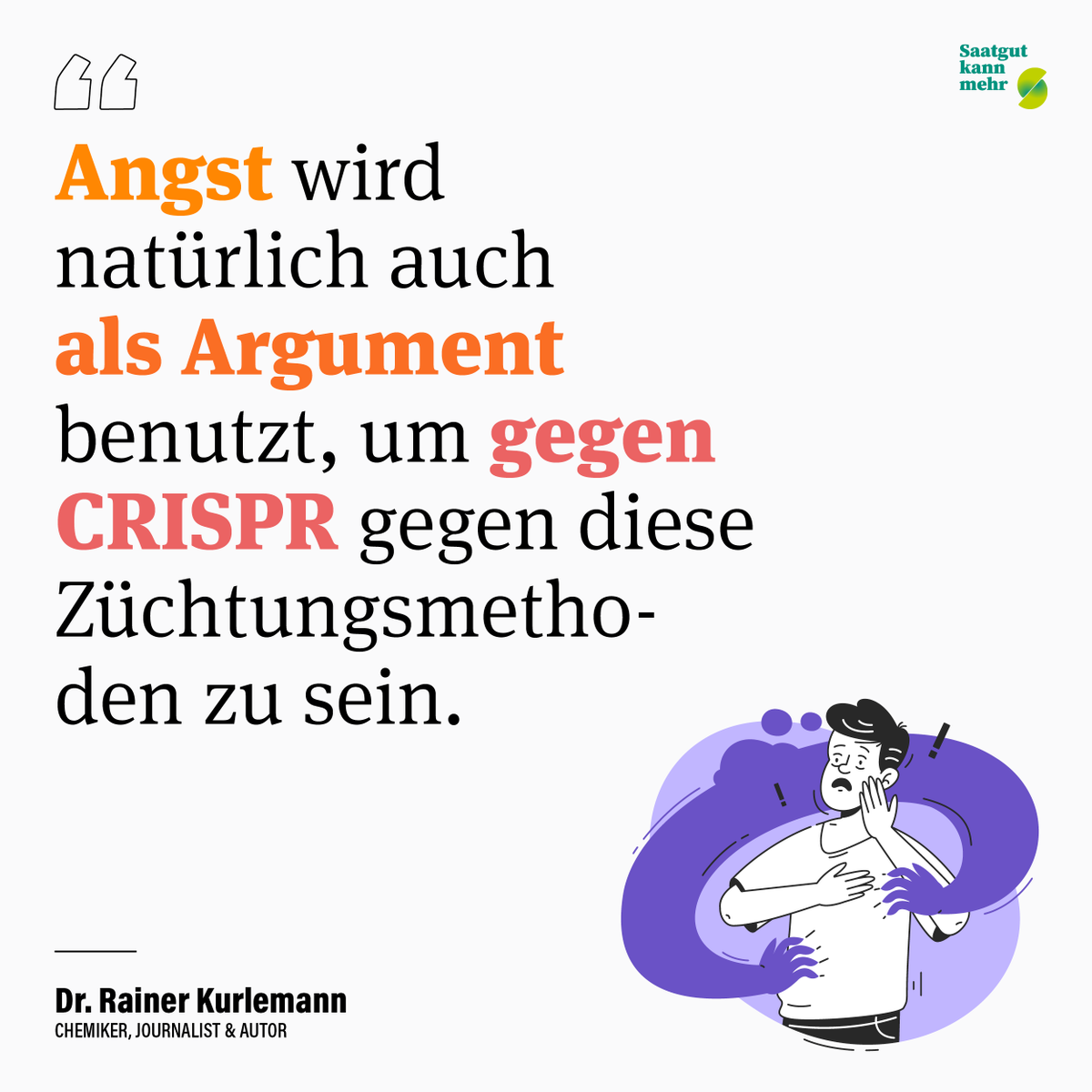 SaatgutKannMehr's tweet photo. Ist die Angst vor #NGT wie #CRISPR/Cas vielleicht einfach nur eine Angst vor etwas Neuem? Im @riffreporter Podcast spricht @Anhaeuser mit @RainerKurlemann über die Frage ob wir mit der #Genschere die Welt retten können: https://t.co/70DxmzU5MQ https://t.co/Yp6xf6X2iw